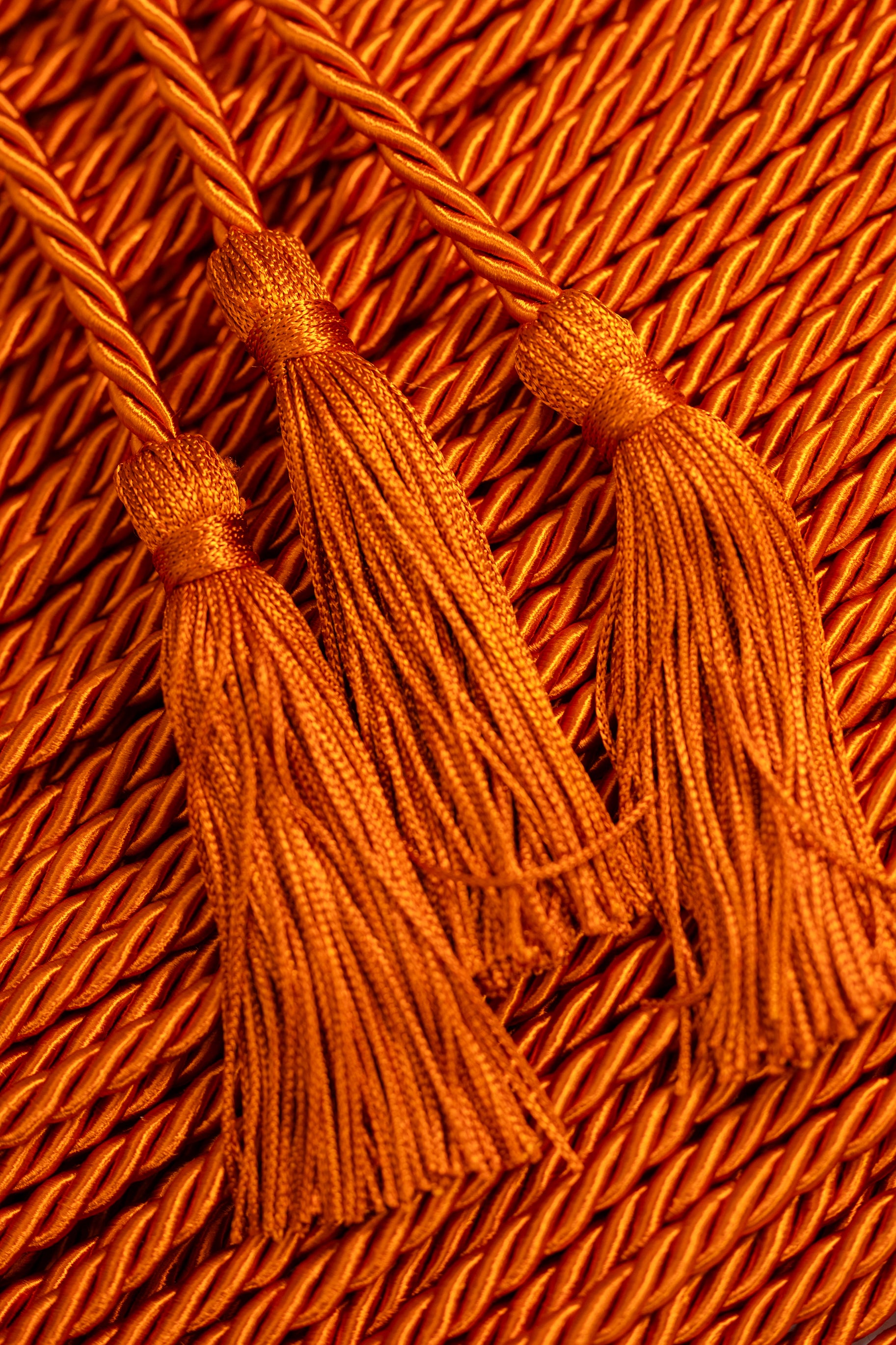 BURNT ORANGE GRADUATION CORD, HONOR CORD SOLID