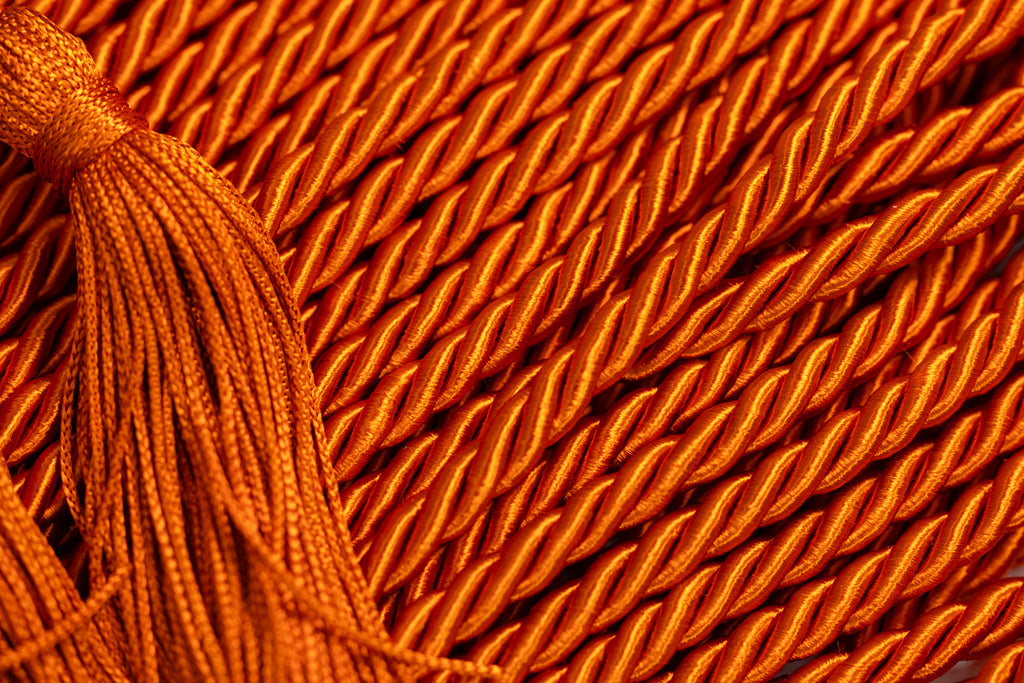BURNT ORANGE GRADUATION CORD, HONOR CORD SOLID