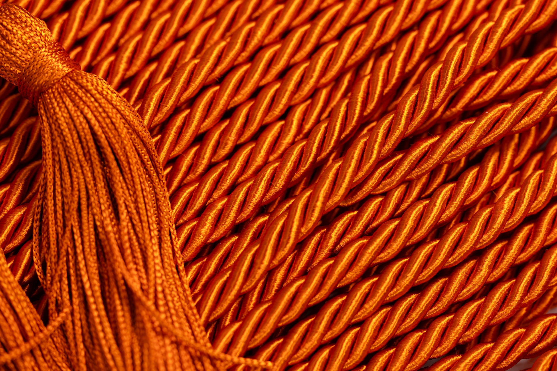 BURNT ORANGE GRADUATION CORD, HONOR CORD SOLID