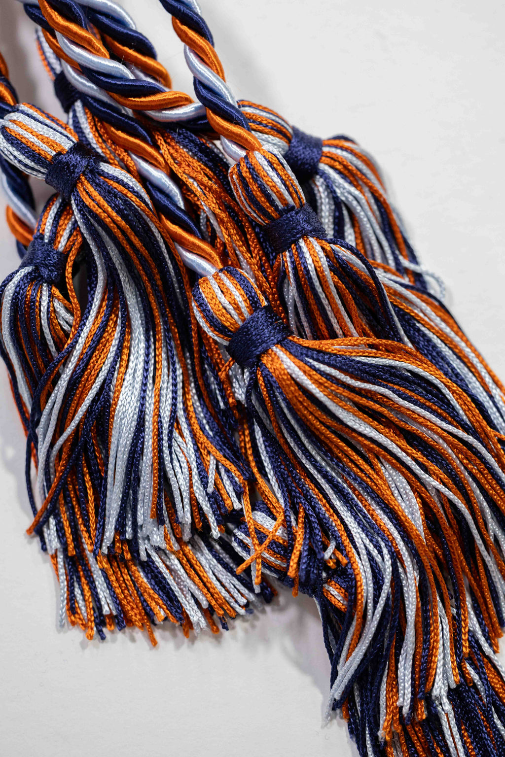 BURNT ORANGE, LIGHT BLUE, NAVY GRADUATION CORD, HONOR CORD