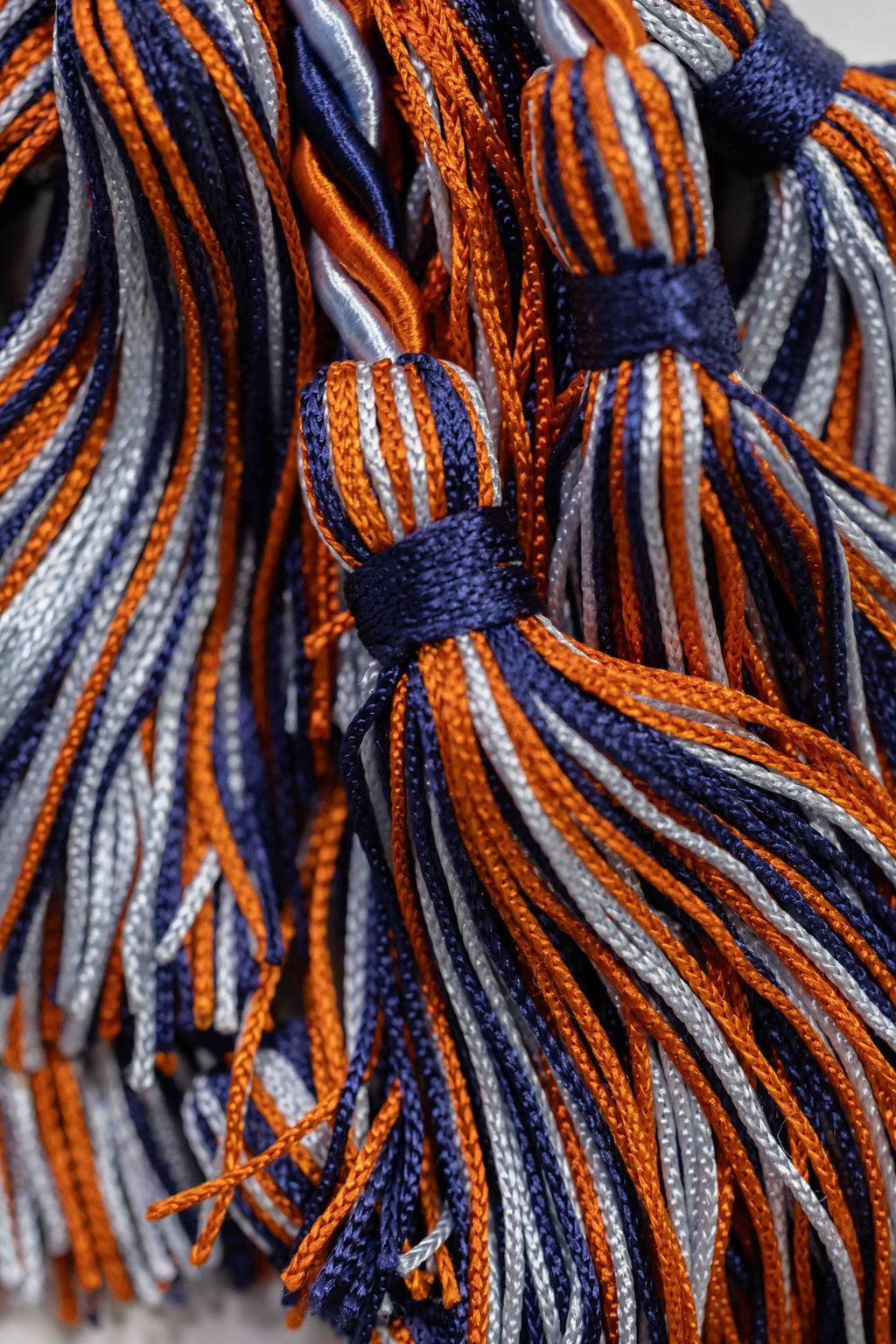 BURNT ORANGE, LIGHT BLUE, NAVY GRADUATION CORD, HONOR CORD