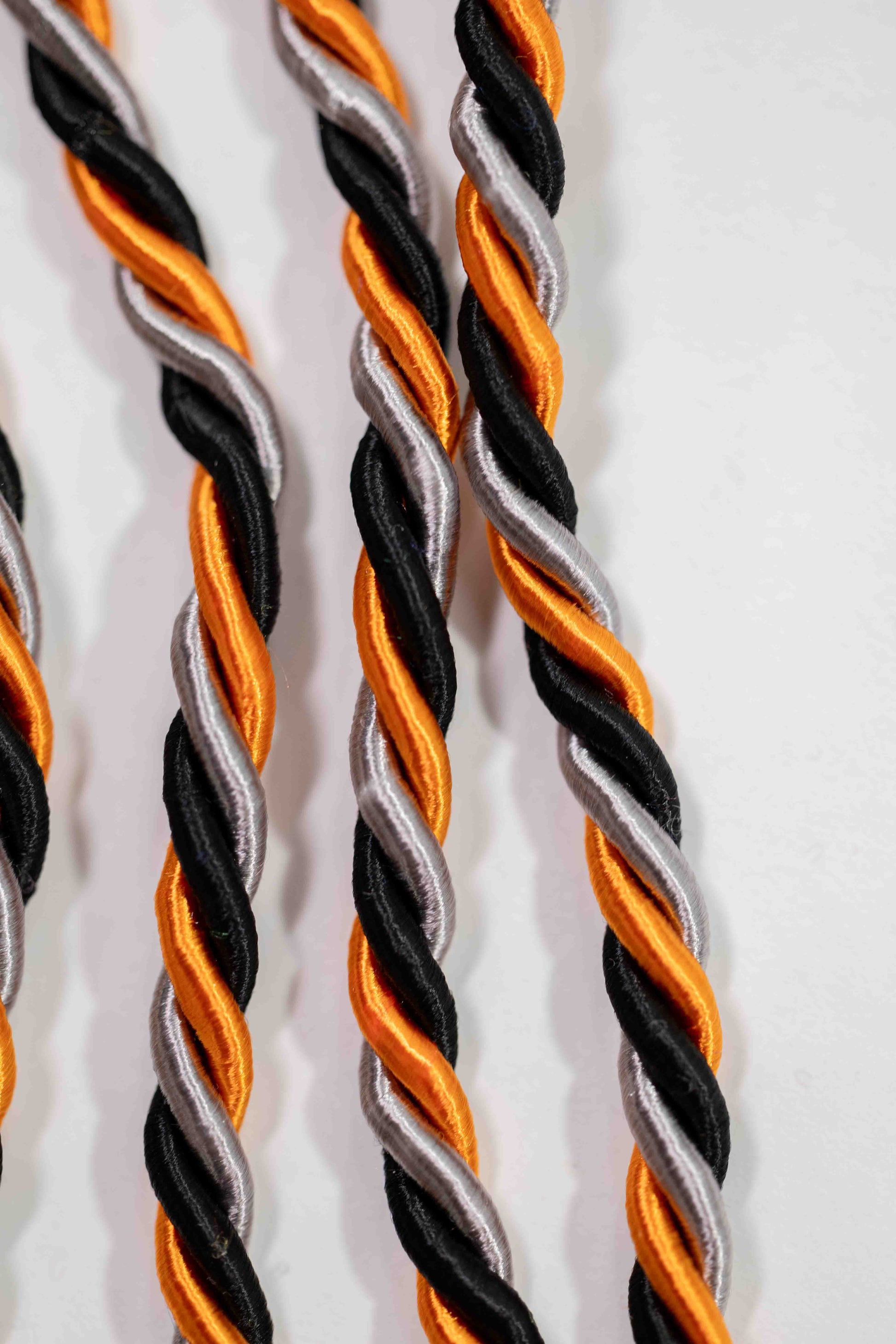 BLACK, ORANGE, PLATINUM GRADUATION CORD, HONOR CORD