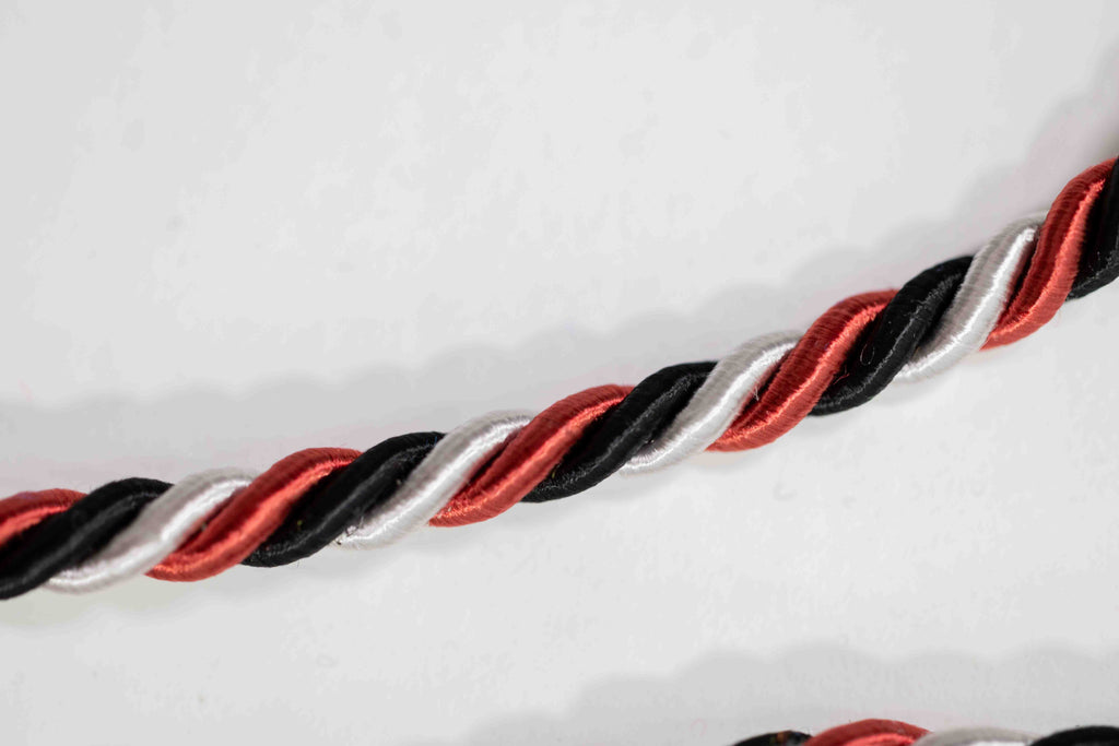 BLACK, RED, SILVER GRADUATION CORD, HONOR CORD