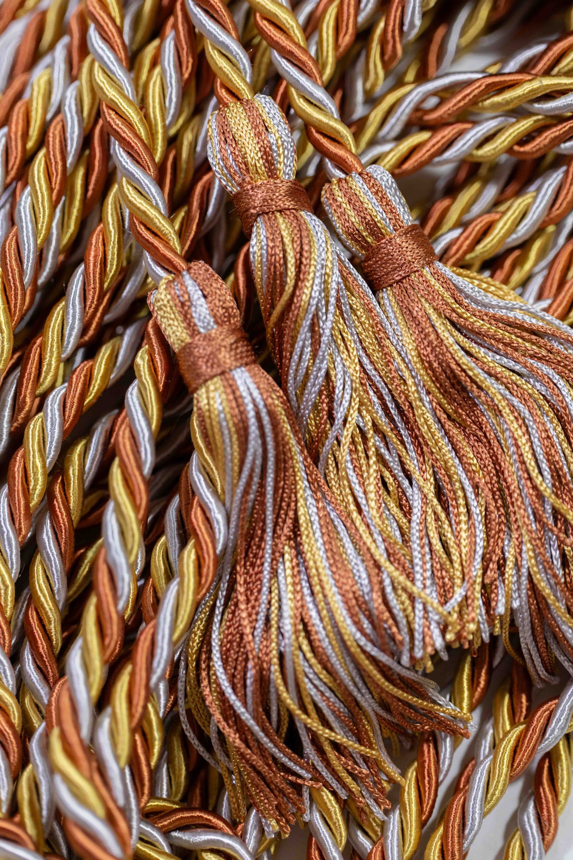 COPPER, OLD GOLD, SILVER GRADUATION CORD, HONOR CORD