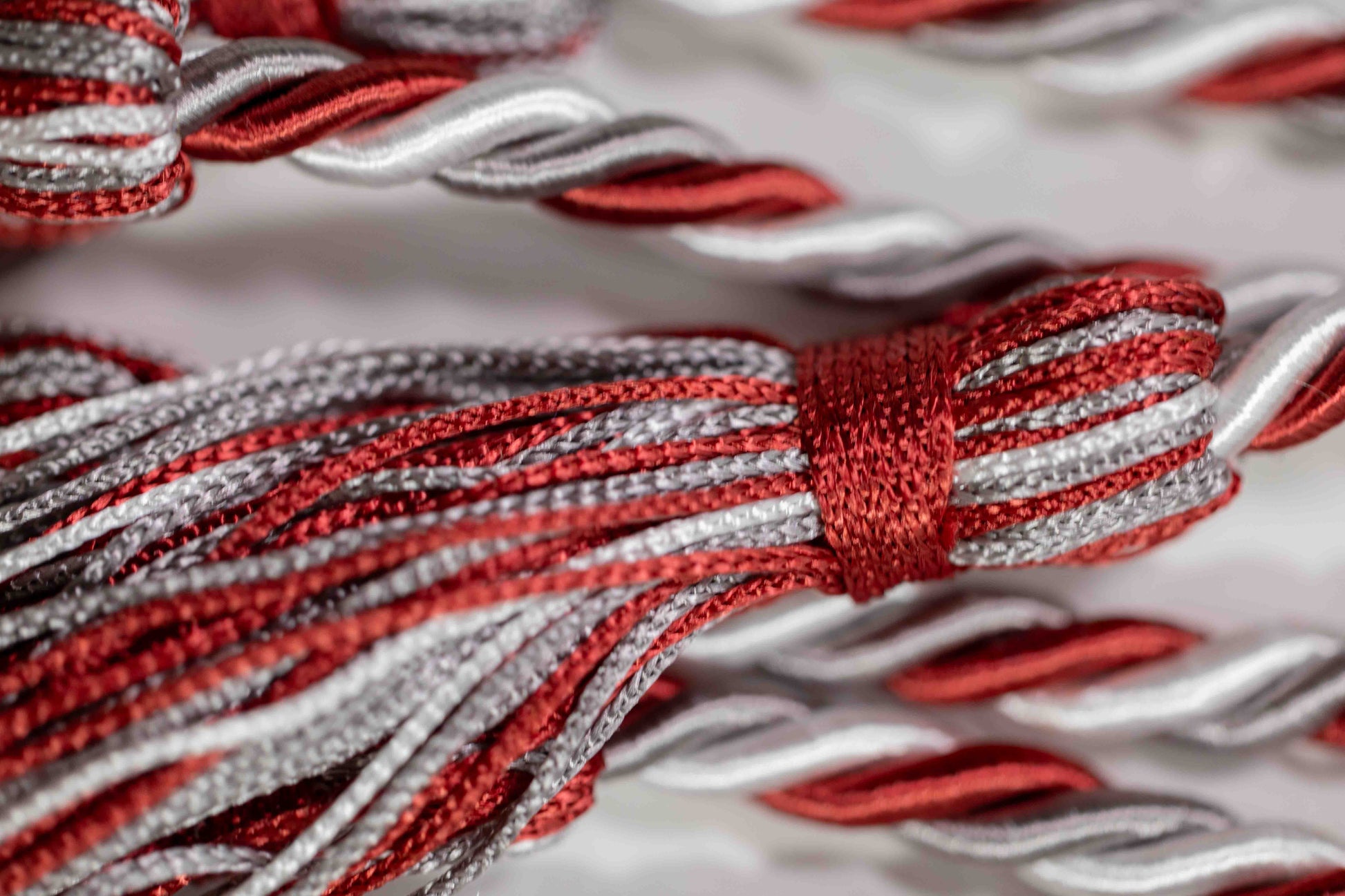 CARDINAL, PLATINUM, WHITE GRADUATION CORD, HONOR CORD