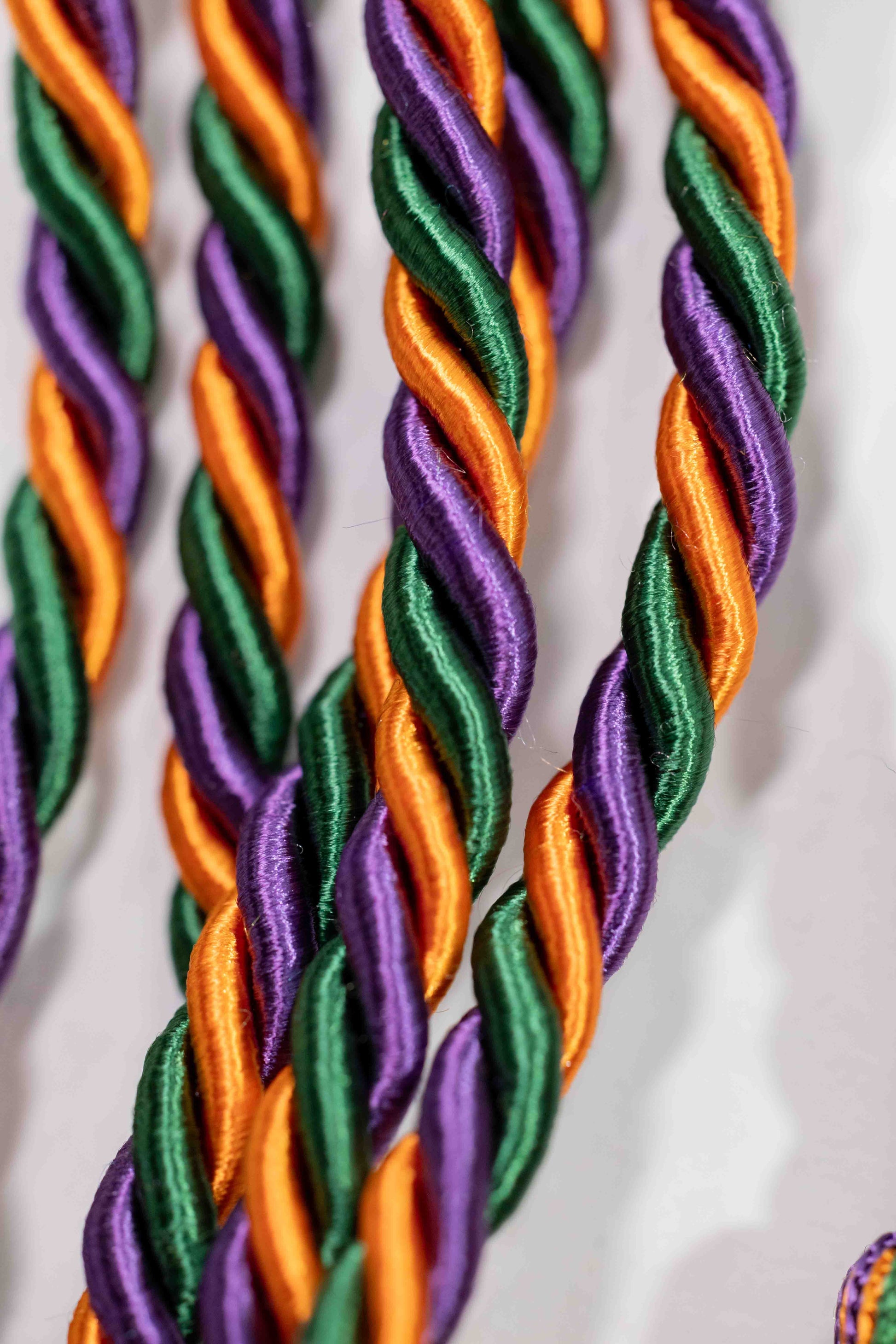 DARK GREEN, ORANGE, PURPLE GRADUATION CORD, HONOR CORD