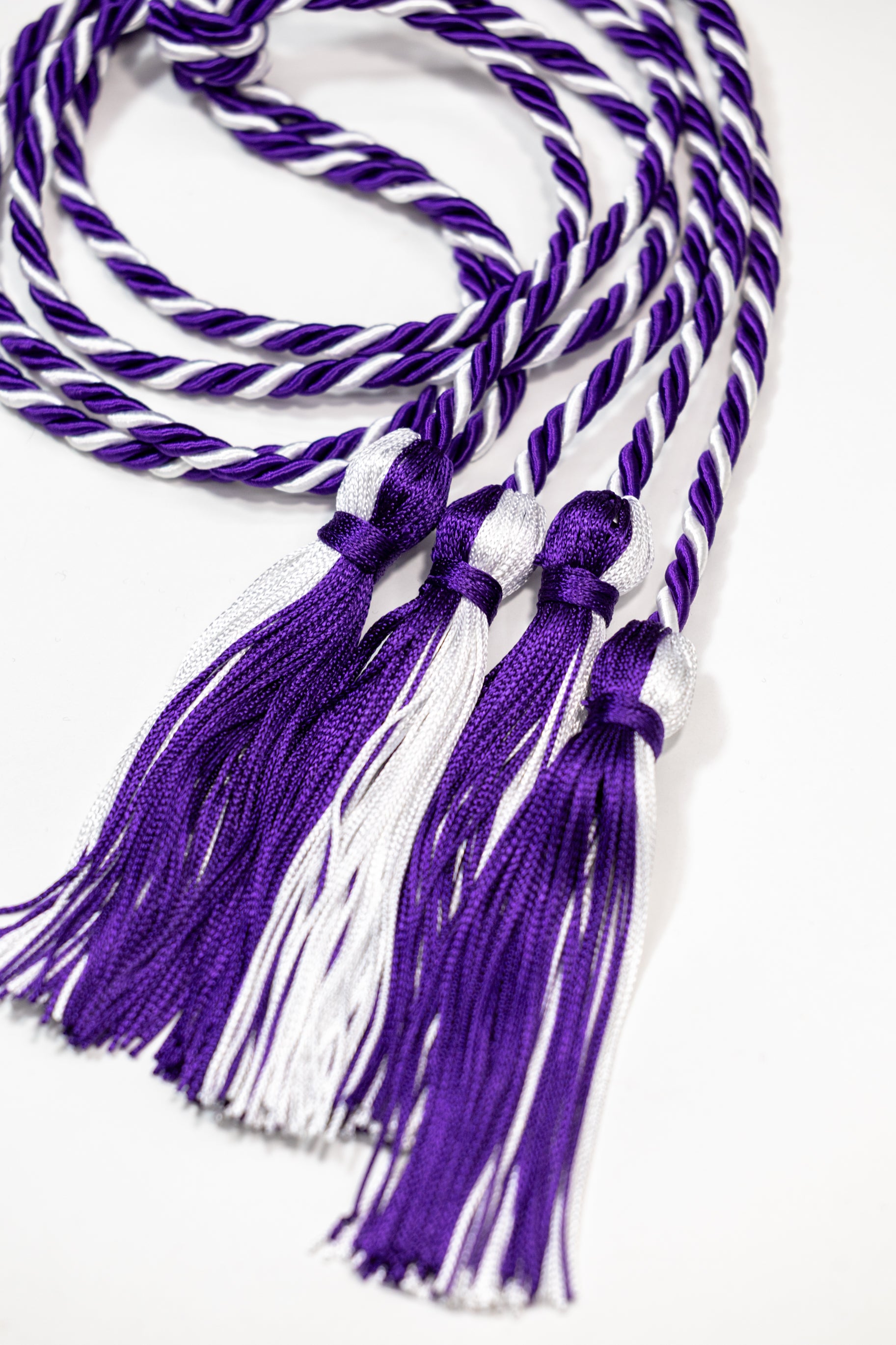 Purple, Purple, White Deluxe Graduation cord, Honor Cord SWE