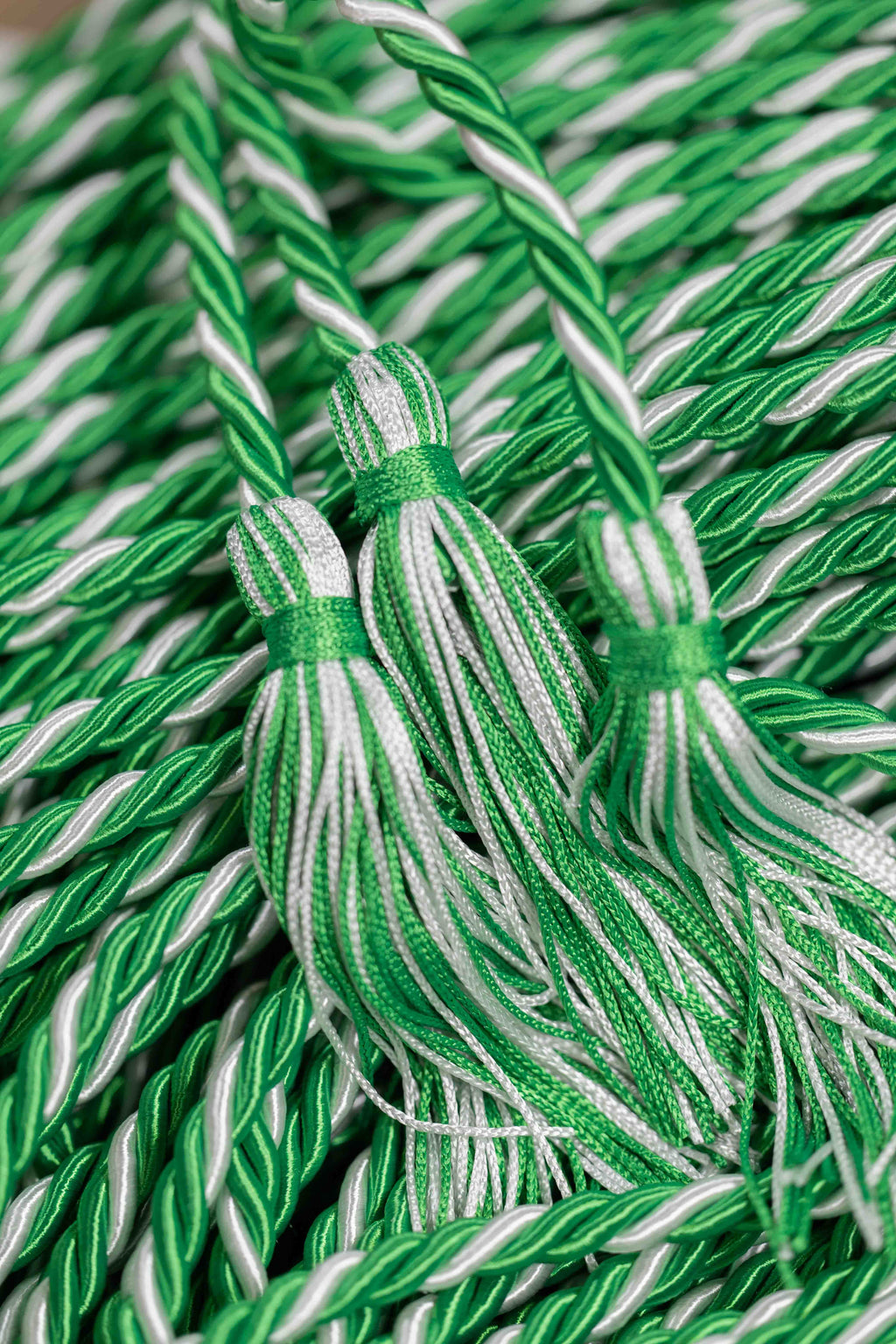 Emerald Green, Emerald White Graduation Cord, Honor Cord