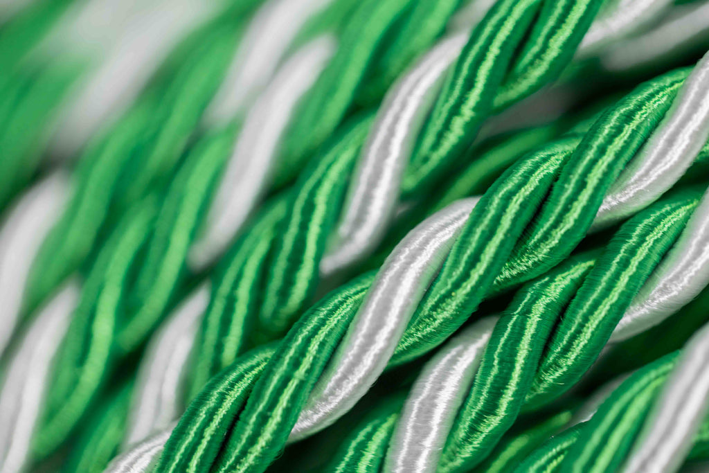 Emerald Green, Emerald White Graduation Cord, Honor Cord