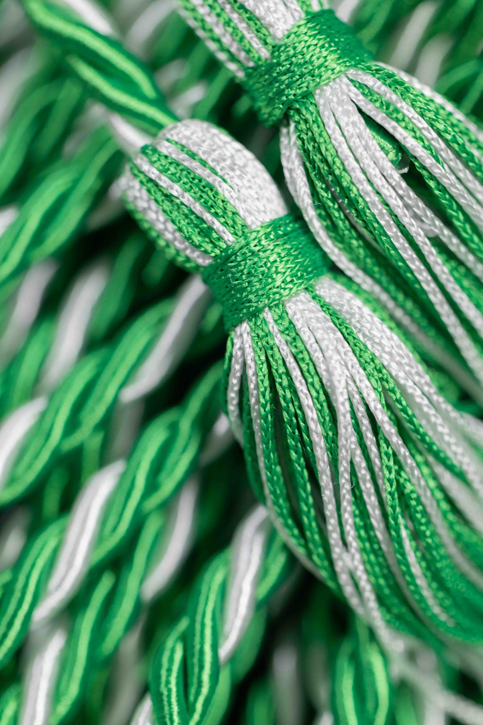 Emerald Green, Emerald White Graduation Cord, Honor Cord