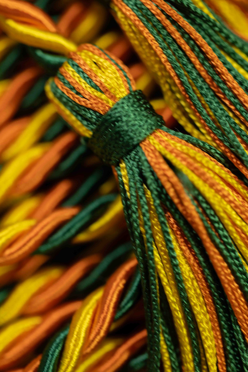 GOLD, GREEN, ORANGE GRADUATION CORD, HONOR CORD
