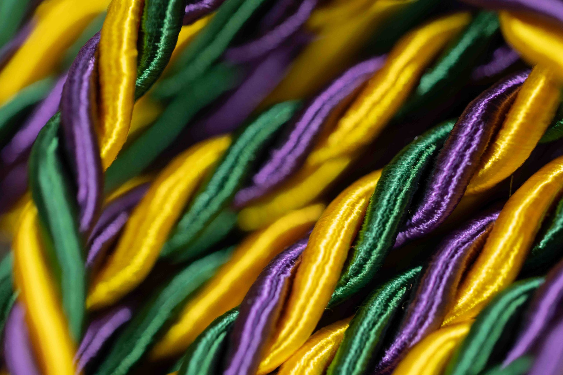 Gold, Green, Purple Graduation cord, Honor Cord