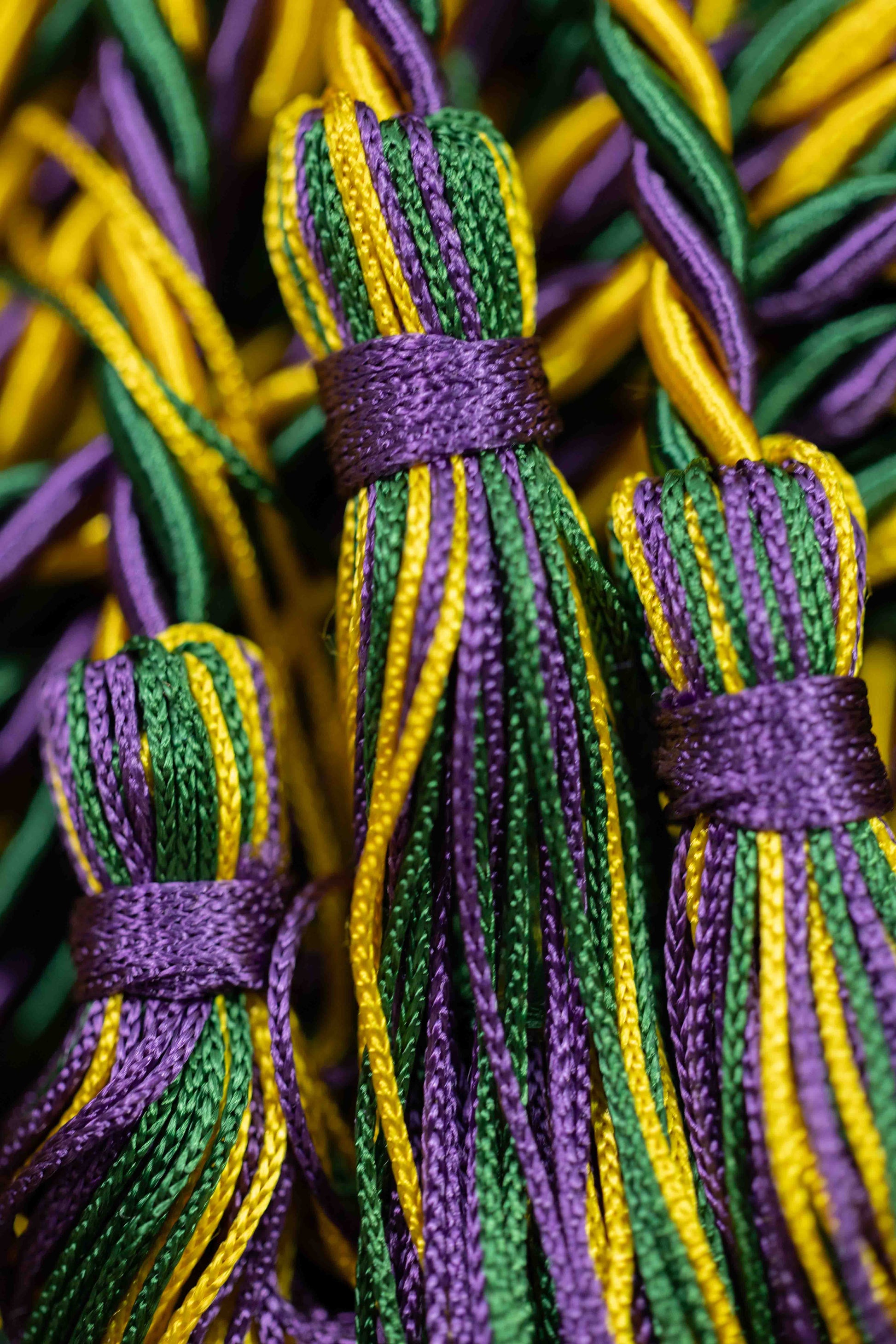 Gold, Green, Purple Graduation cord, Honor Cord