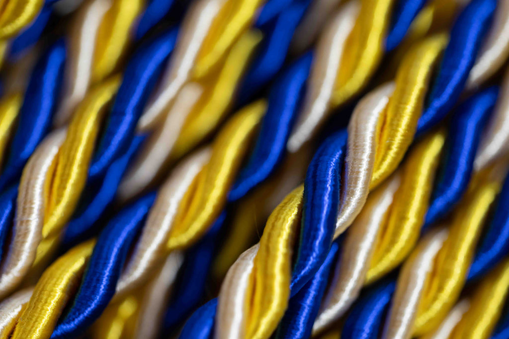 GOLD, LEMON, ROYAL BLUE GRADUATION CORD, HONOR CORD