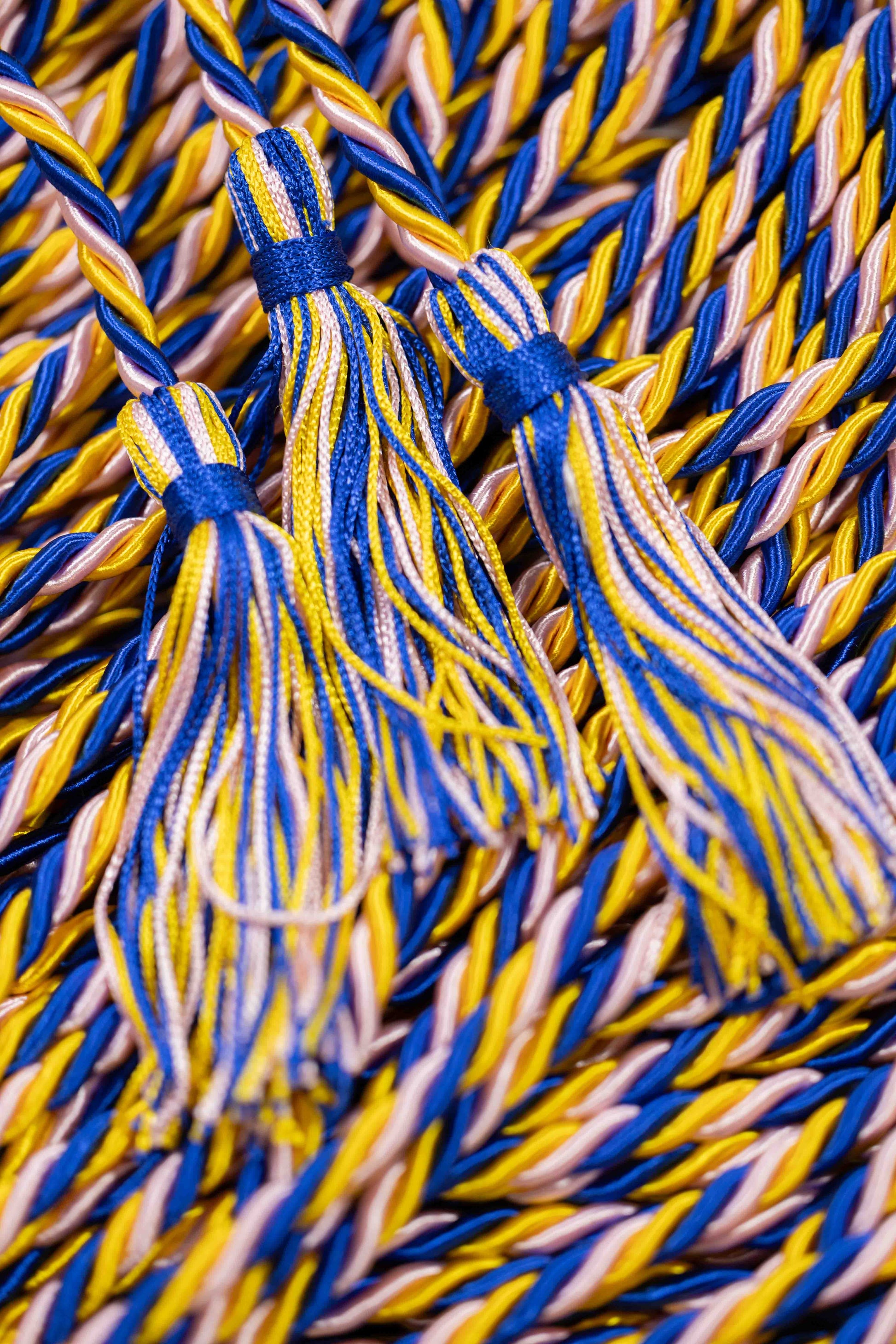 GOLD, PINK, ROYAL BLUE GRADUATION CORD, HONOR CORD