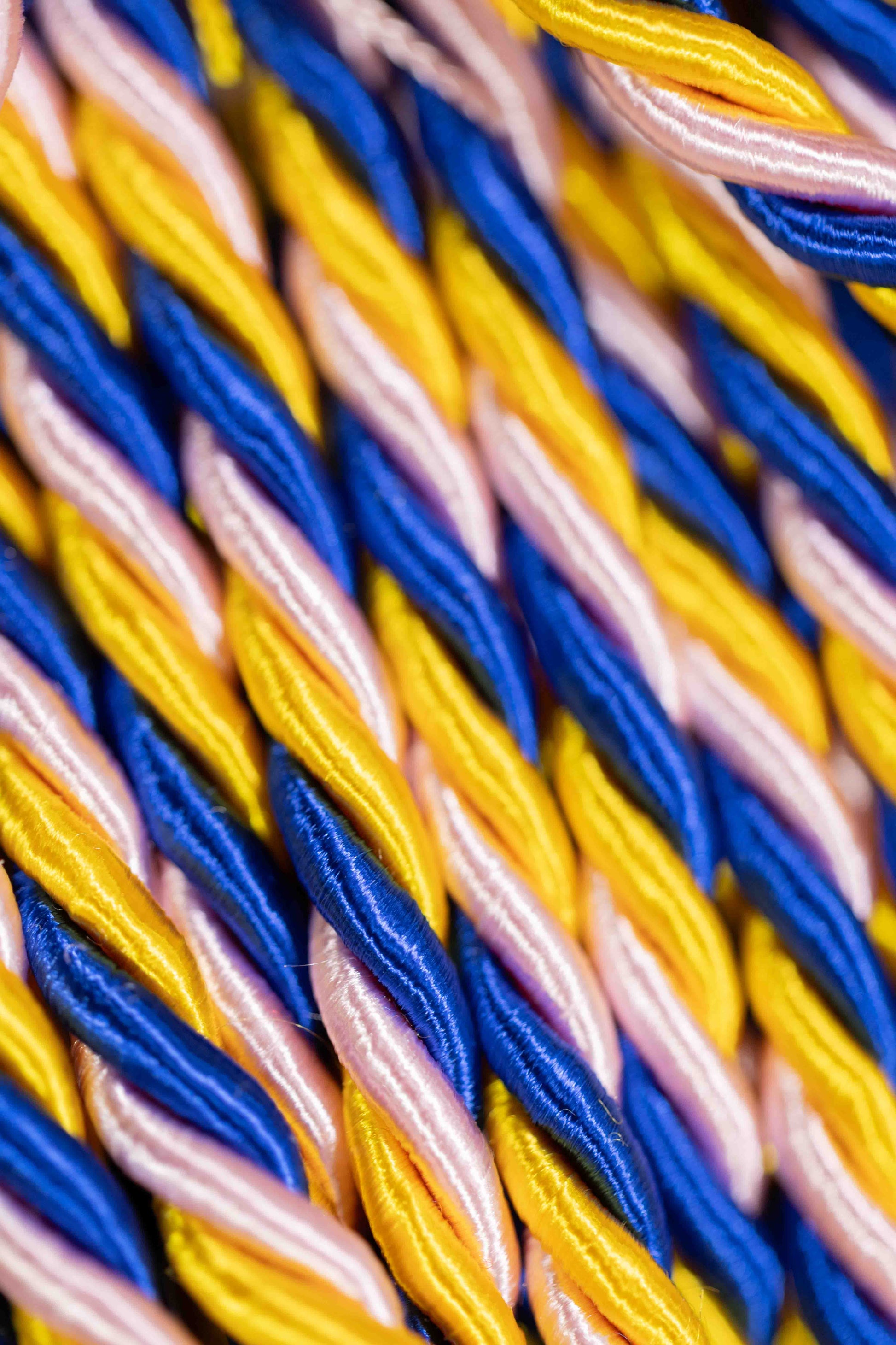 GOLD, PINK, ROYAL BLUE GRADUATION CORD, HONOR CORD