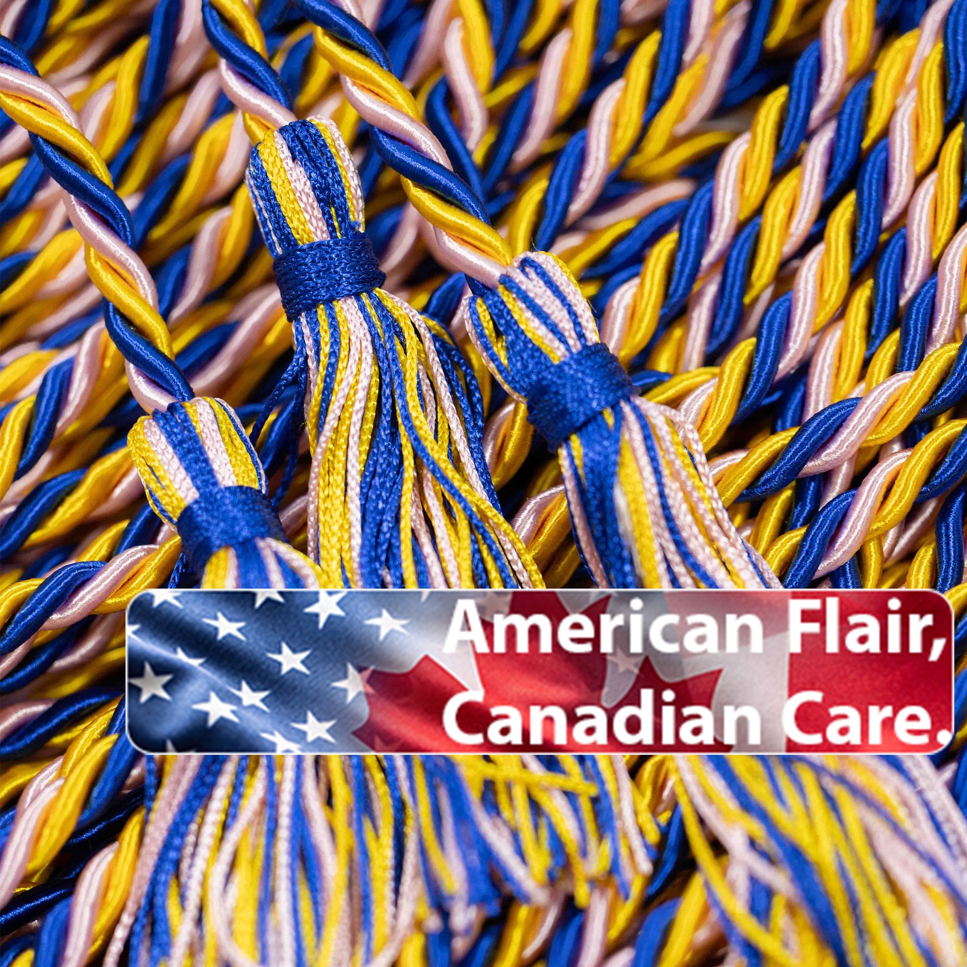 GOLD, PINK, ROYAL BLUE GRADUATION CORD, HONOR CORD