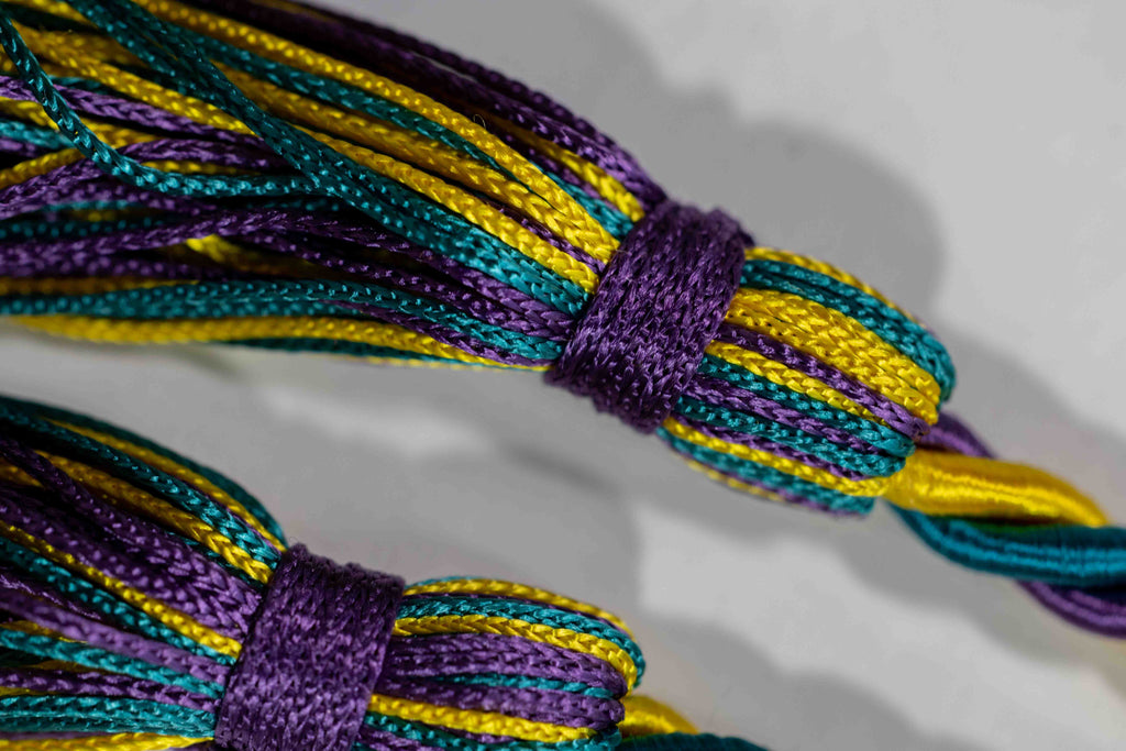 GOLD, PURPLE, TEAL GRADUATION CORD, HONOR CORD