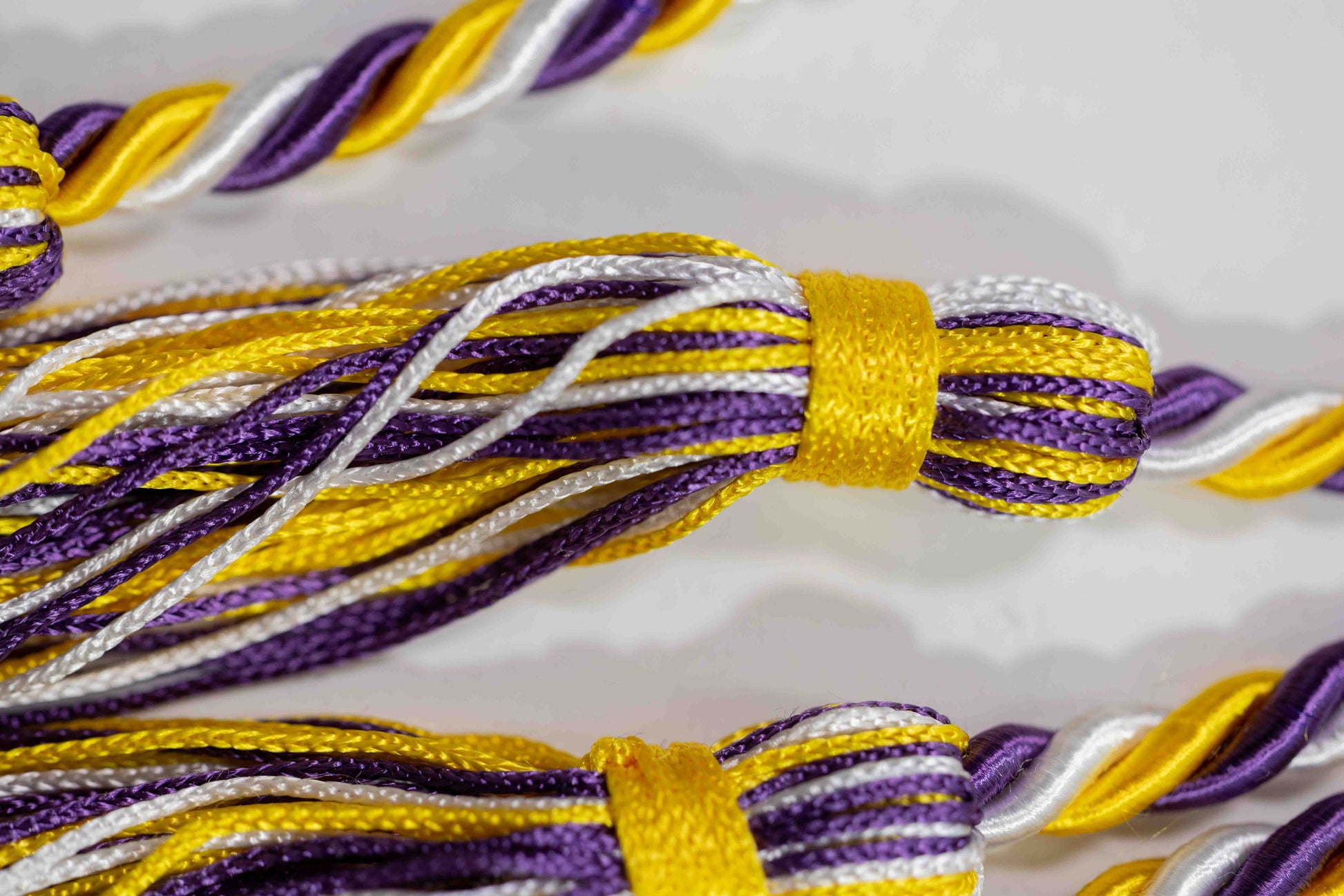 GOLD, PURPLE, WHITE GRADUATION CORD, HONOR CORD