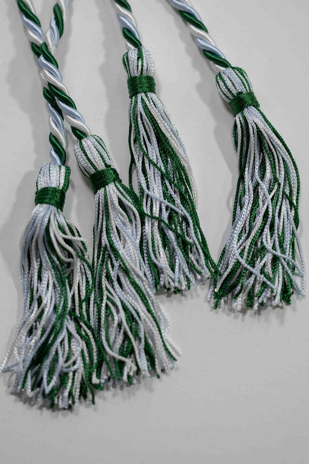 GREEN, LIGHT BLUE, WHITE GRADUATION CORD, HONOR CORD