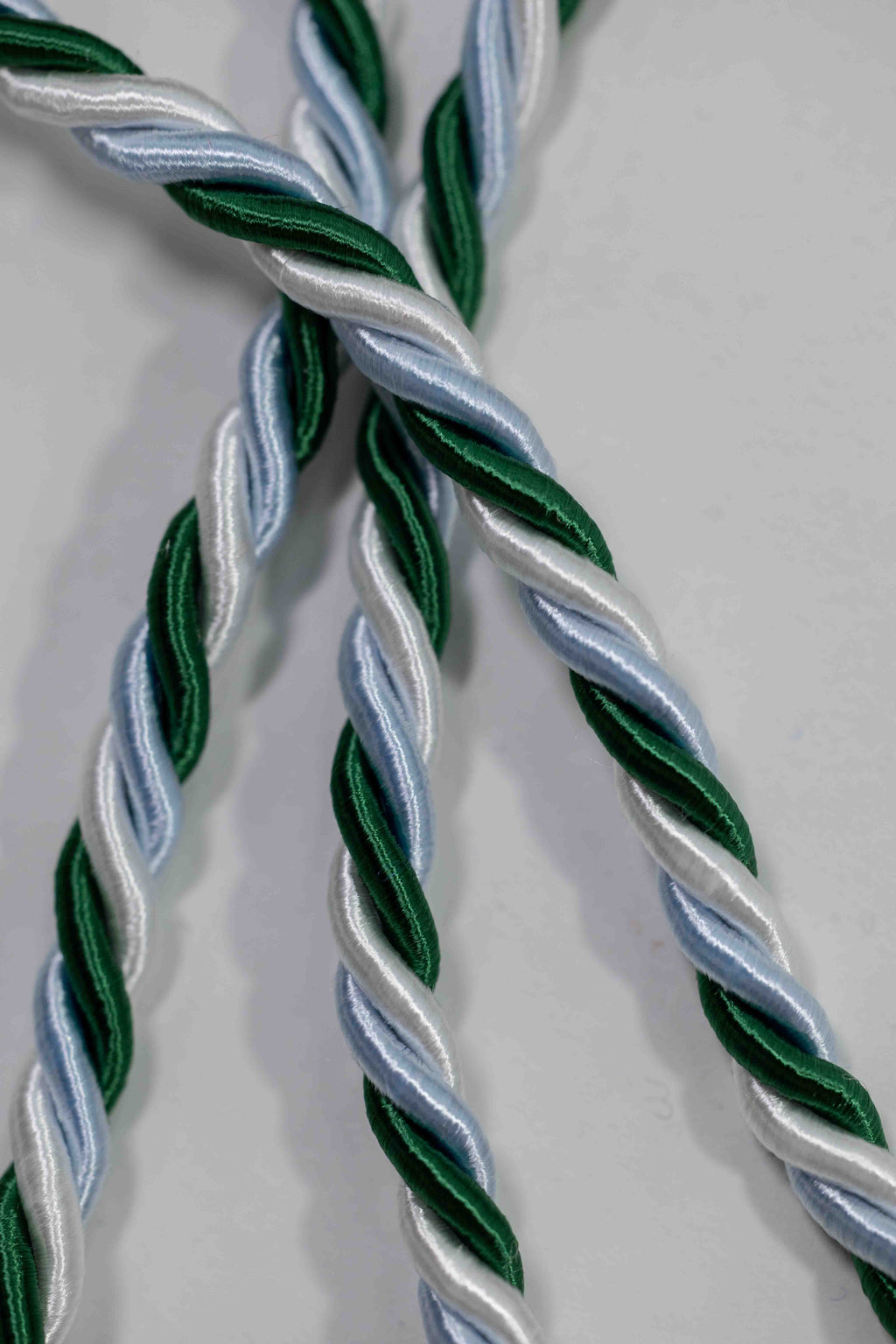 GREEN, LIGHT BLUE, WHITE GRADUATION CORD, HONOR CORD