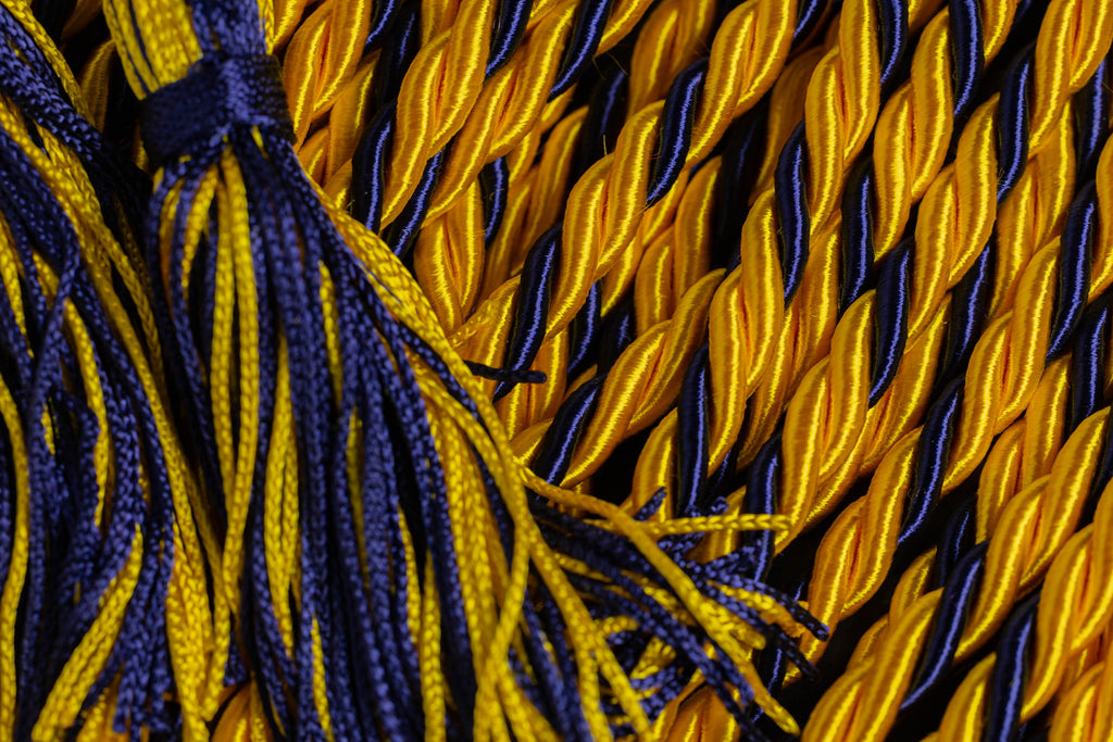 Gold, Gold, Navy Graduation cord, Honor Cord