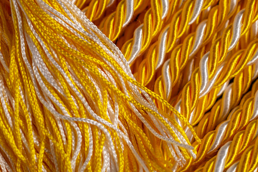 Gold, Gold, White Graduation Cord, Honor Cord