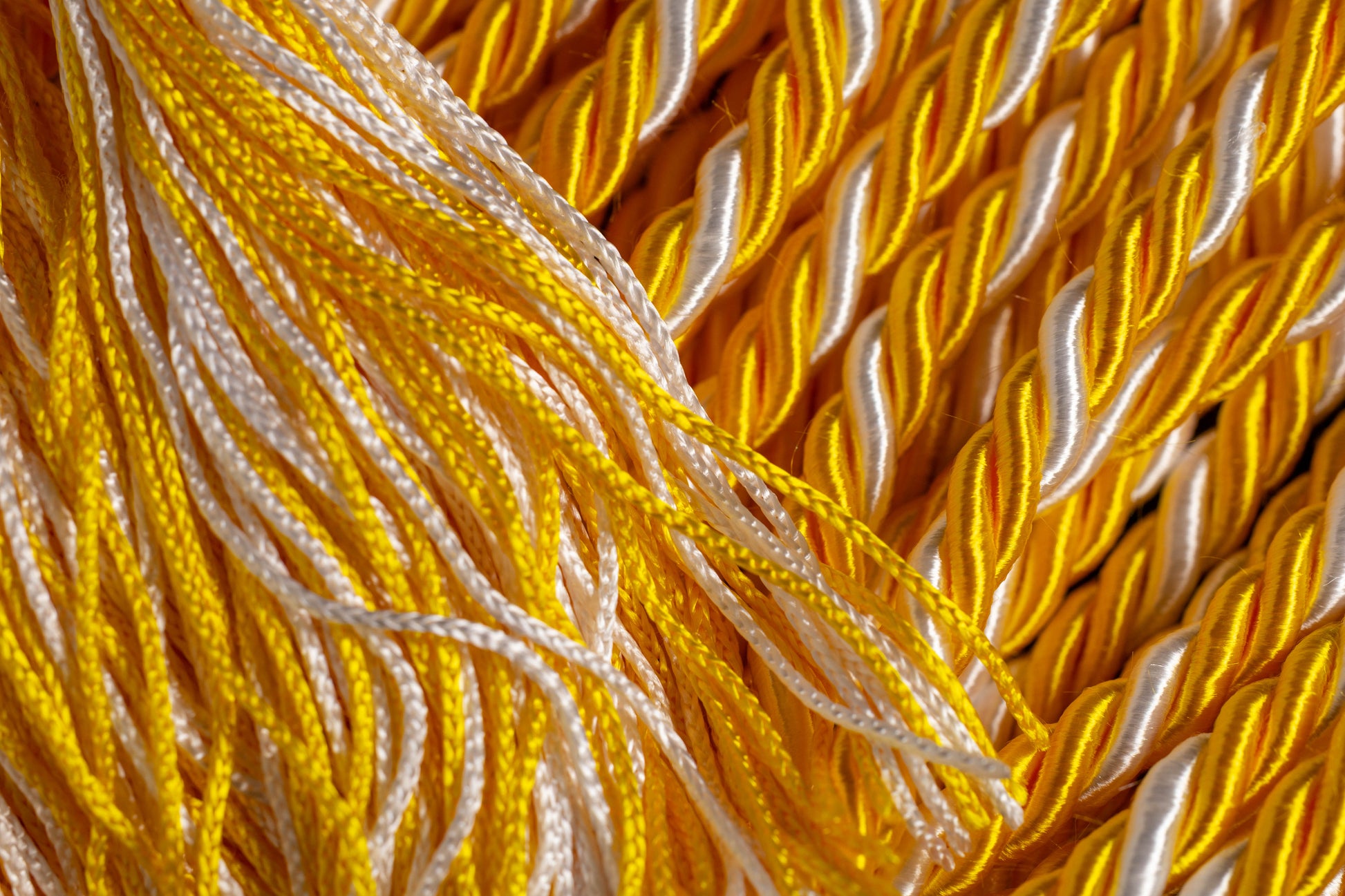 Gold, Gold, White Graduation Cord, Honor Cord