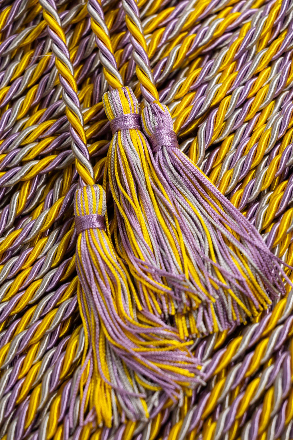 Gold, Lilac, Silver Graduation Honor Cord