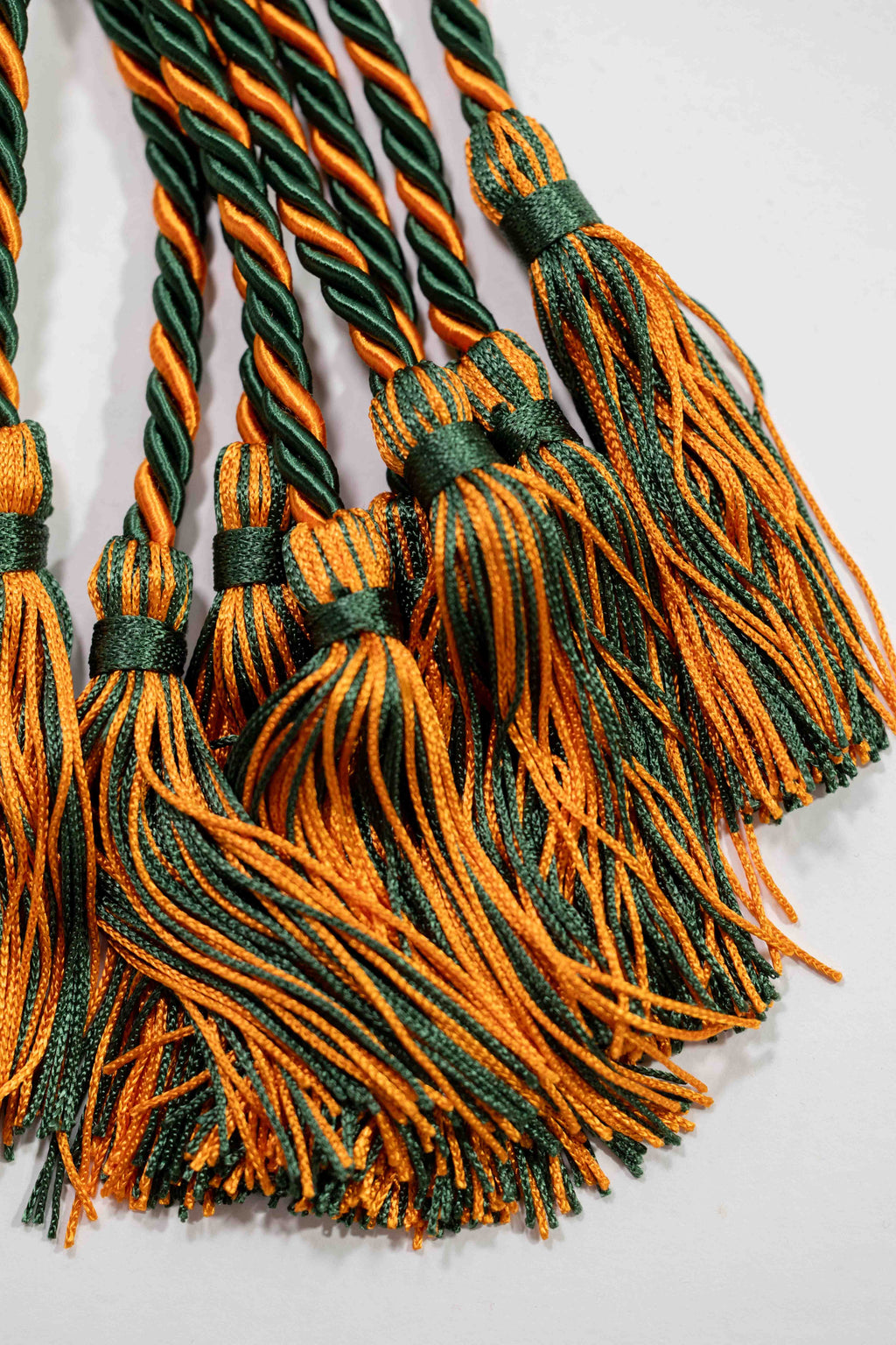 HUNTER GREEN, HUNTER GREEN, ORANGE GRADUATION CORD, HONOR CORD