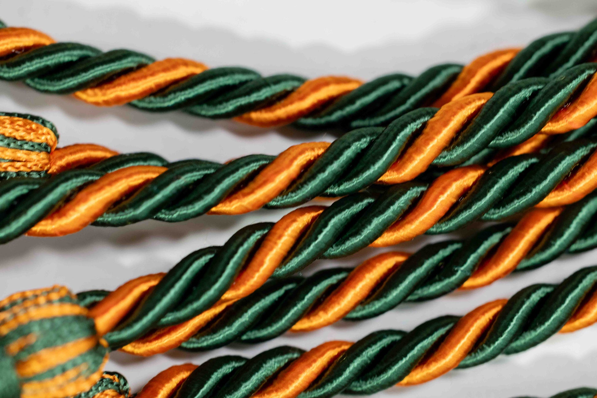 HUNTER GREEN, HUNTER GREEN, ORANGE GRADUATION CORD, HONOR CORD