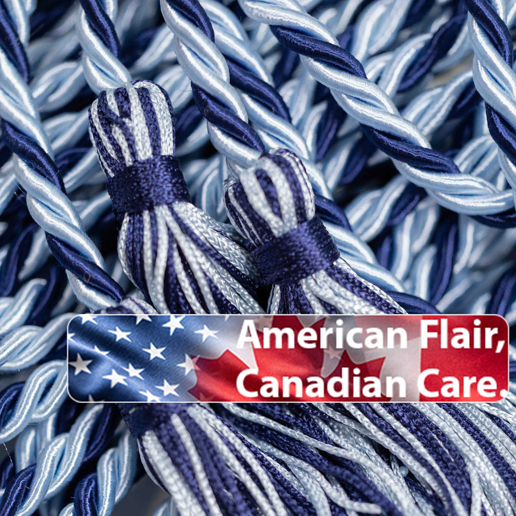 LIGHT BLUE, LIGHT BLUE, NAVY GRADUATION CORD, HONOR CORD