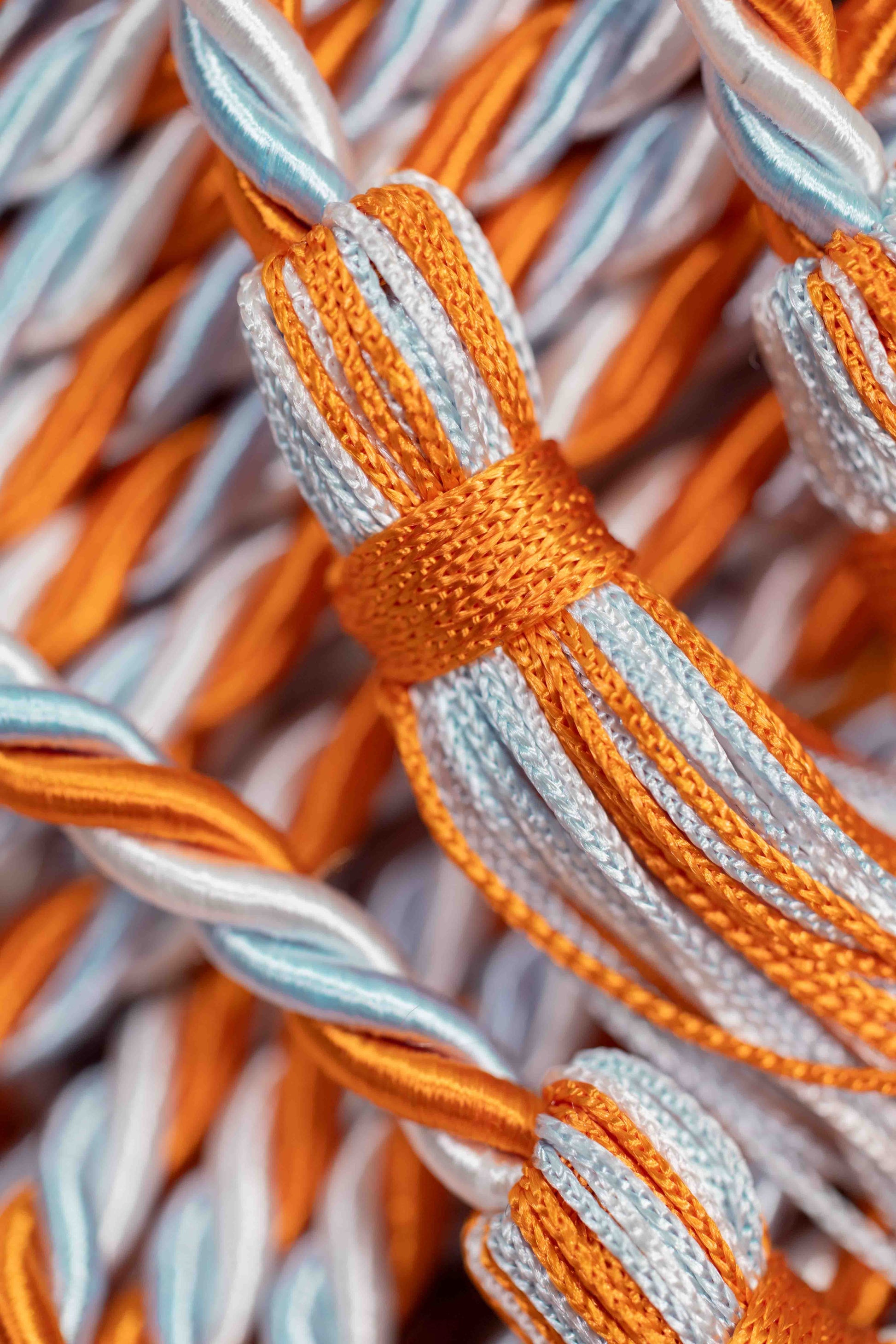 LIGHT BLUE, ORANGE, WHITE GRADUATION CORD, HONOR CORD