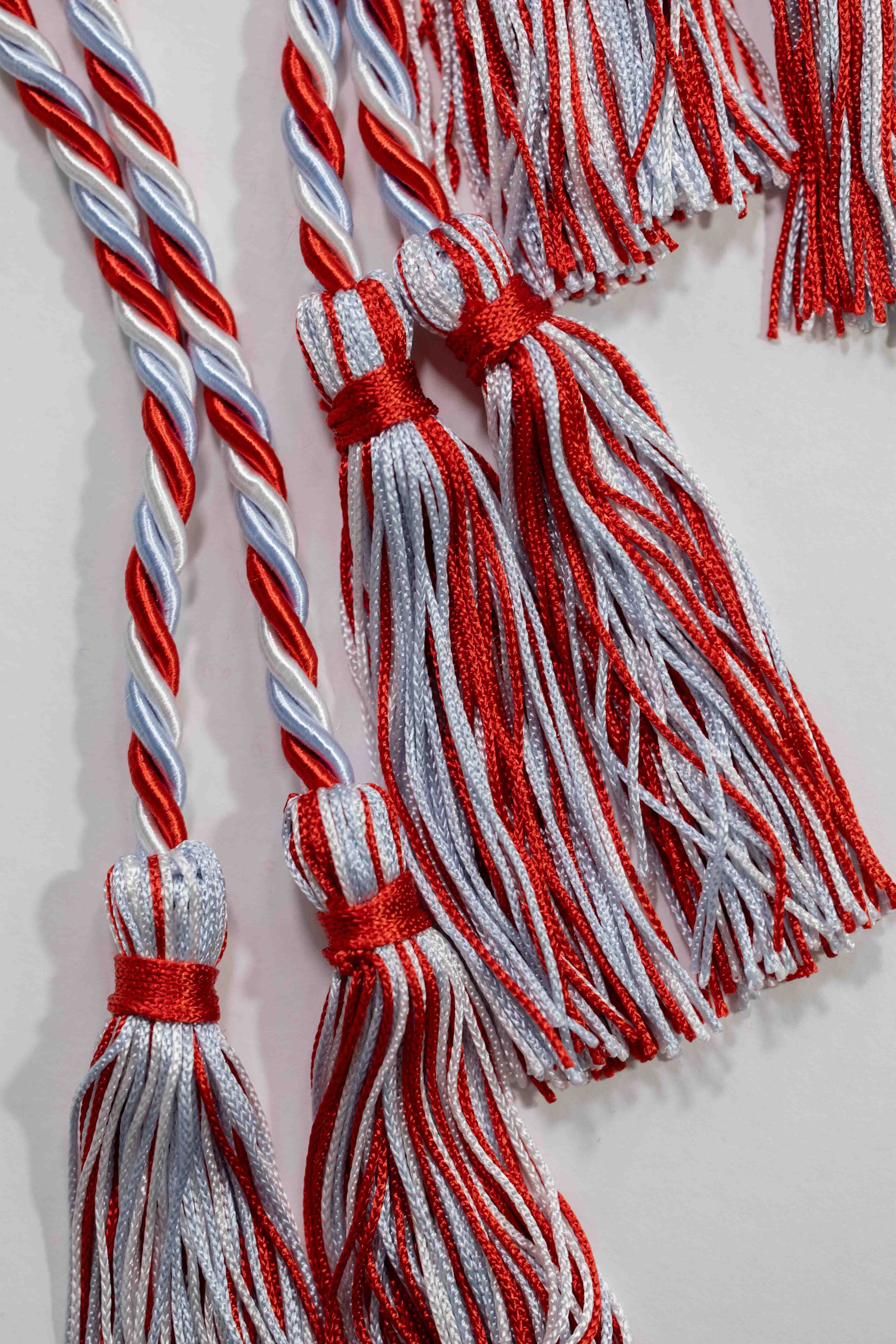 LIGHT BLUE, RED, WHITE GRADUATION CORD, HONOR CORD