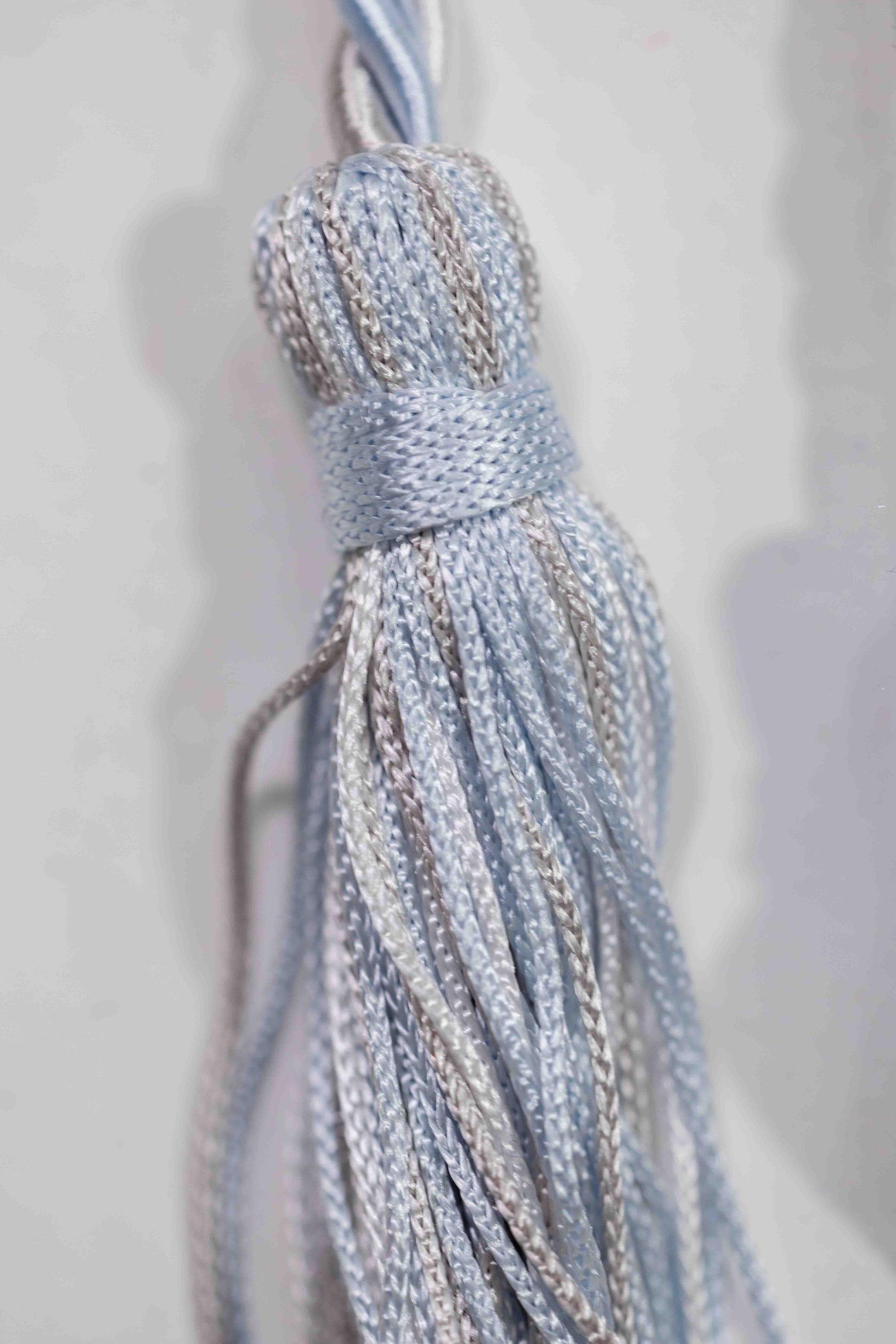 LIGHT BLUE, SILVER, WHITE GRADUATION CORD, HONOR CORD
