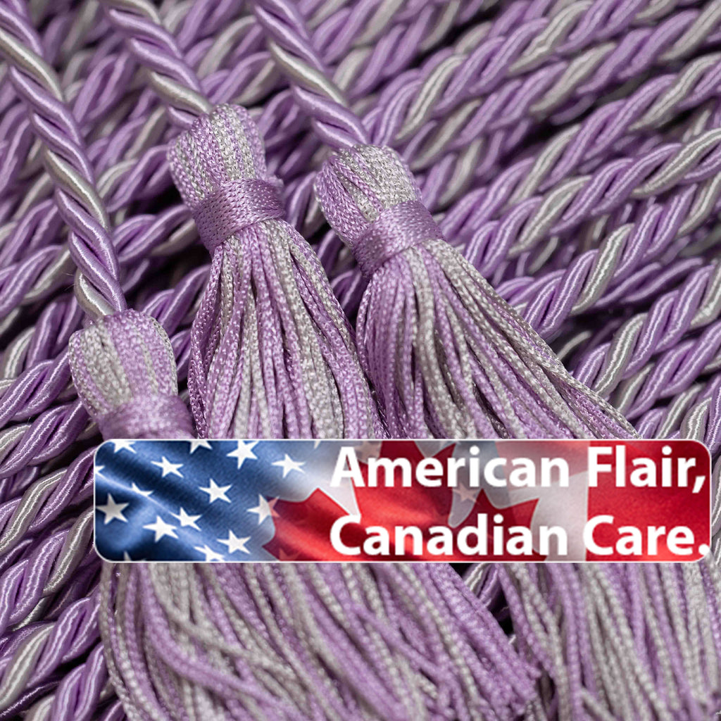 Lilac, Lilac, Silver Graduation cord, Honor Cord