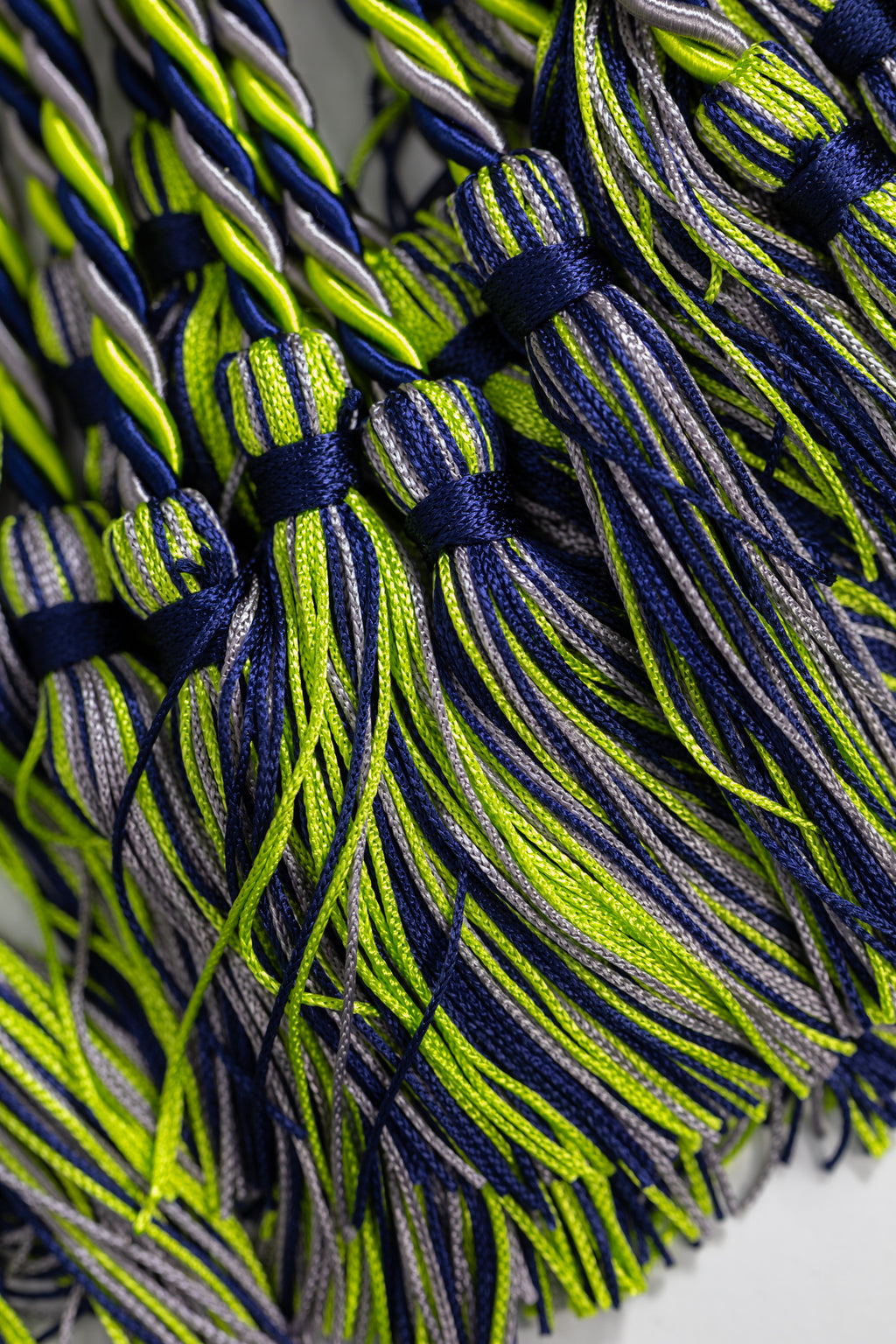 LIME GREEN, NAVY, PLATINUM GRADUATION CORD, HONOR CORD