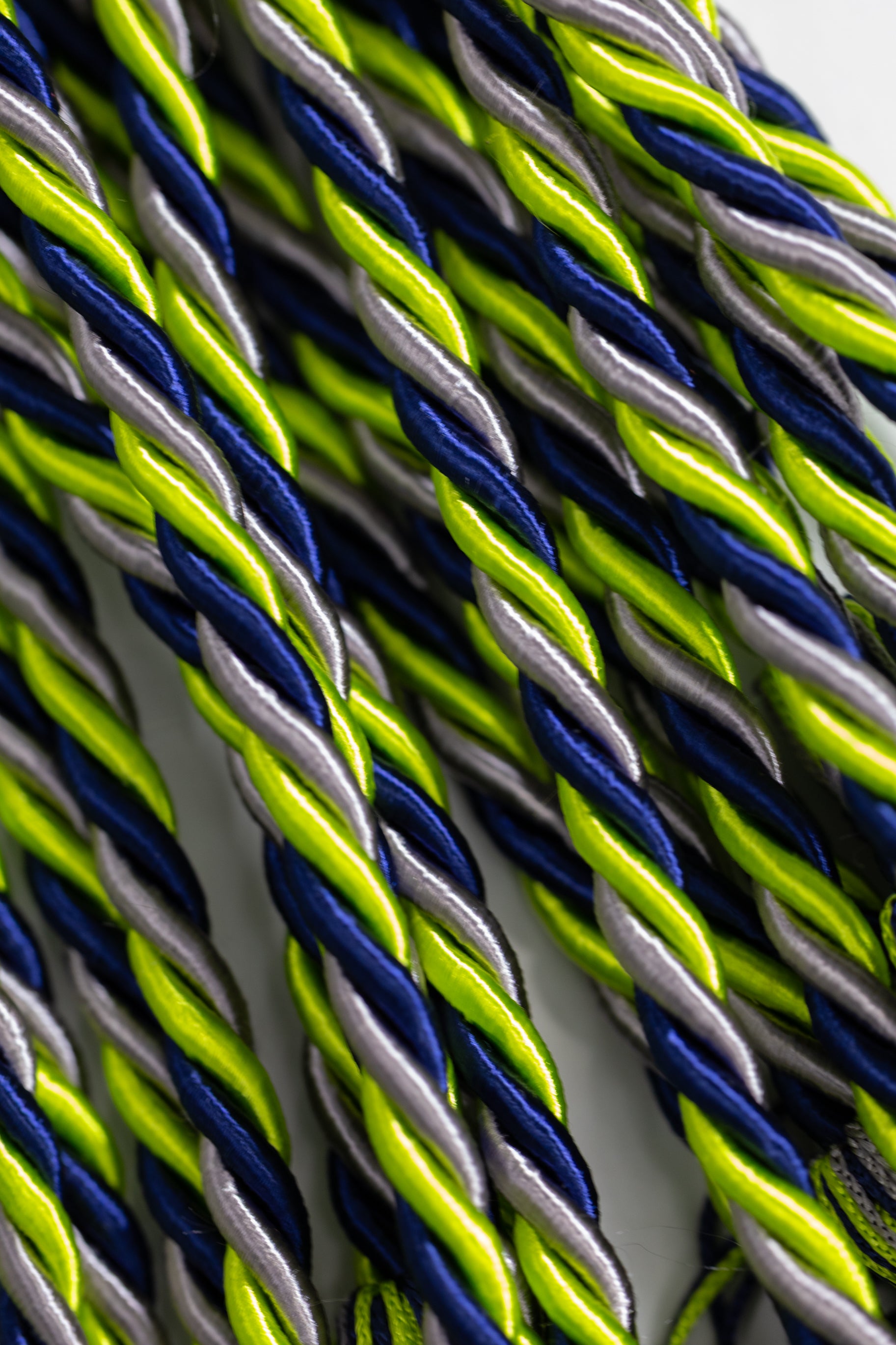 LIME GREEN, NAVY, PLATINUM GRADUATION CORD, HONOR CORD