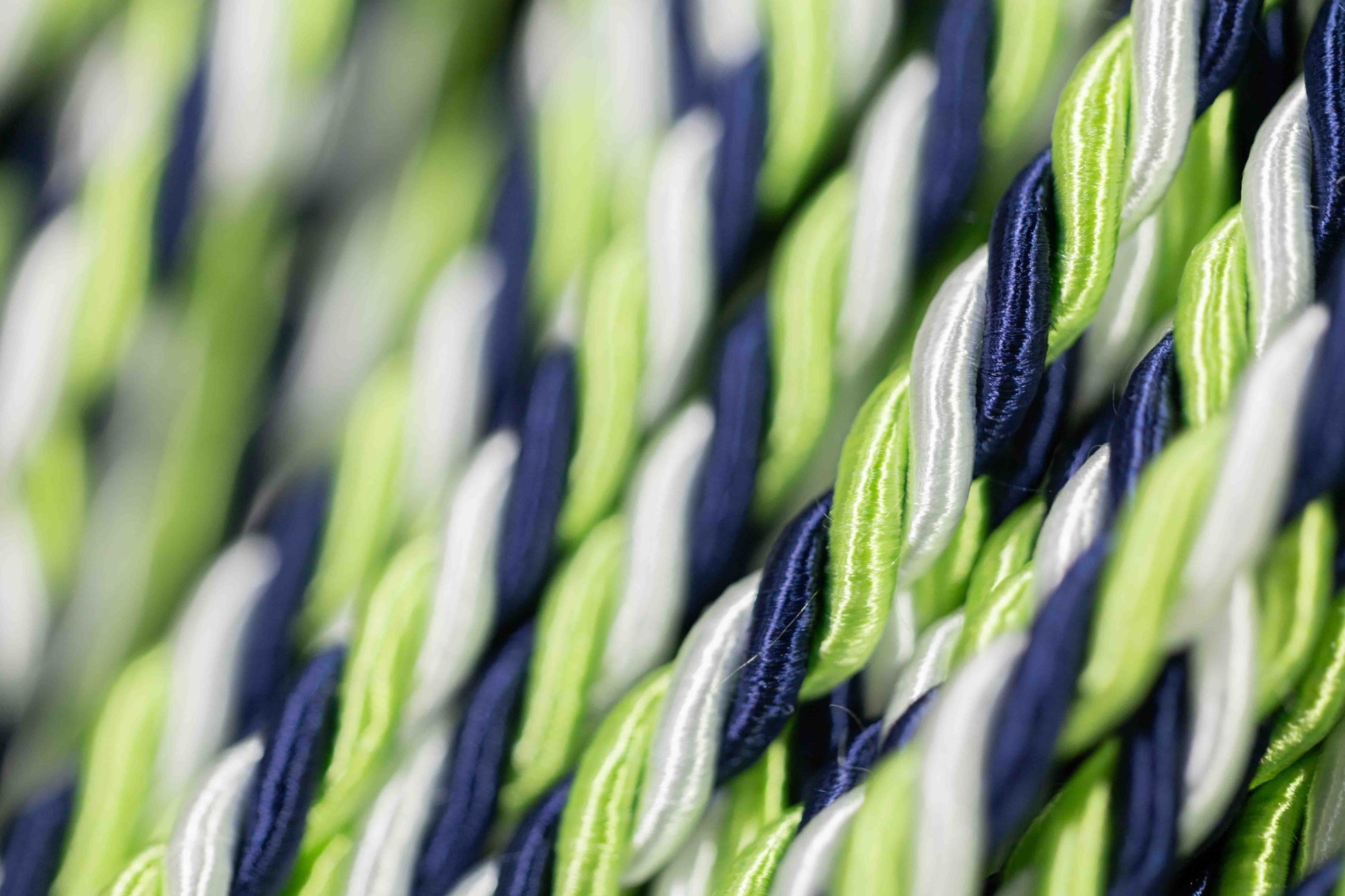 LIME GREEN, NAVY, WHITE GRADUATION CORD, HONOR CORD