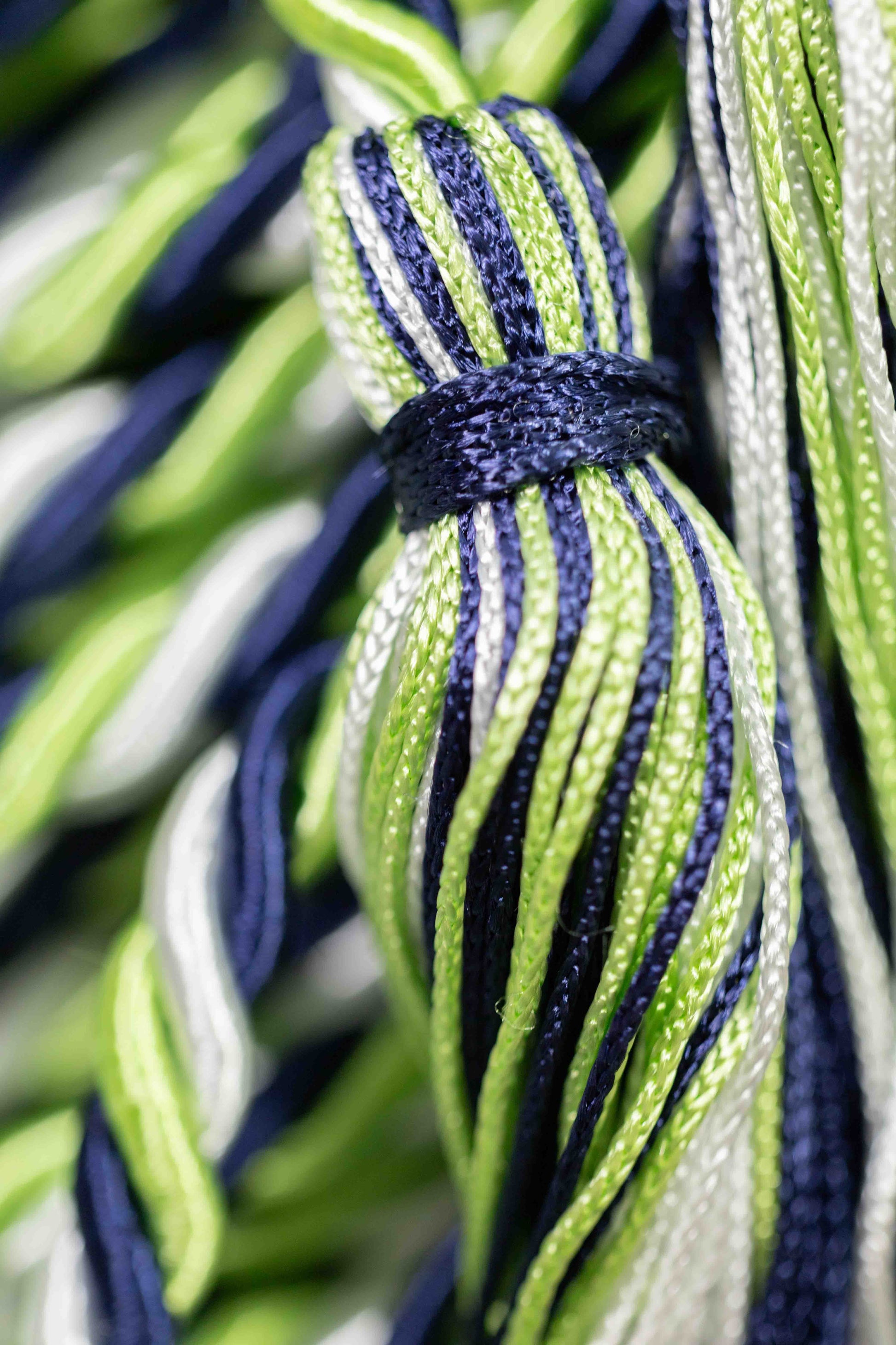 LIME GREEN, NAVY, WHITE GRADUATION CORD, HONOR CORD