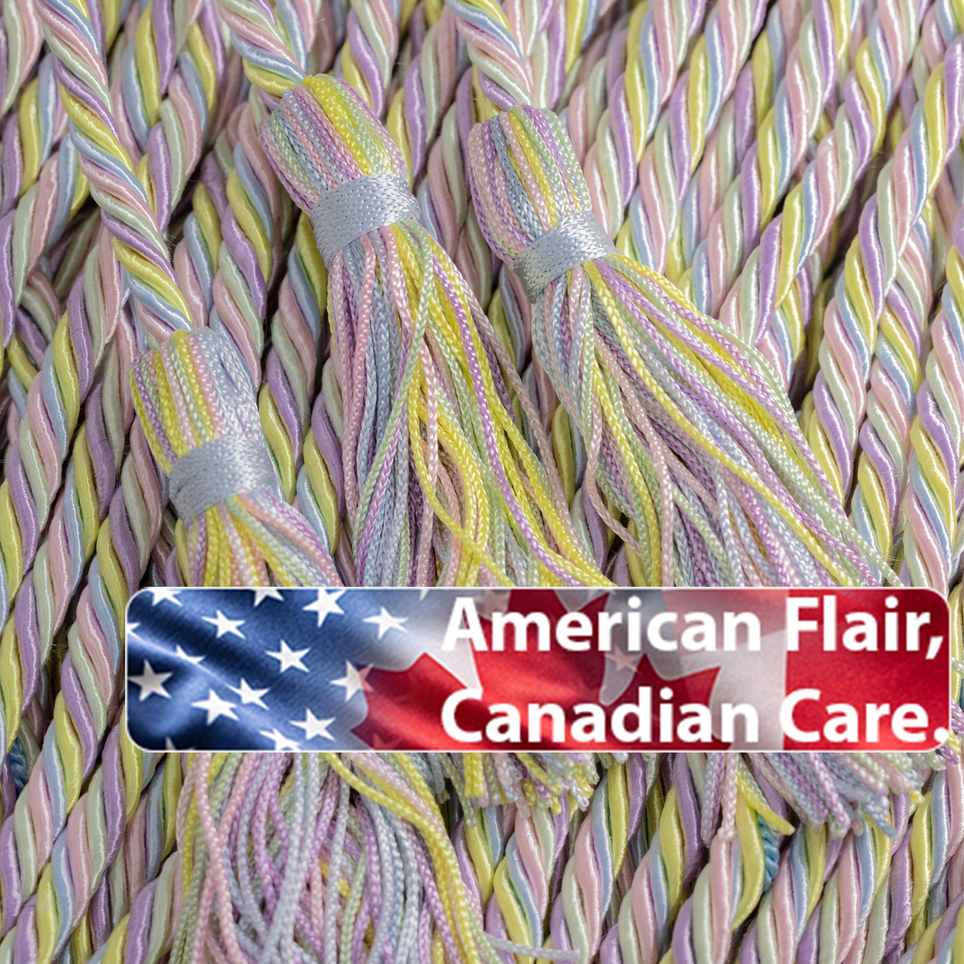 Easter Lilac, Lemon, Light Blue, Pink, Mint Graduation cord, Honor Cord