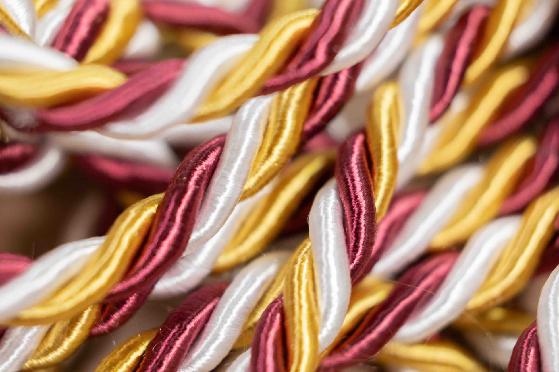 MAROON, OLD GOLD, WHITE GRADUATION CORD, HONOR CORD