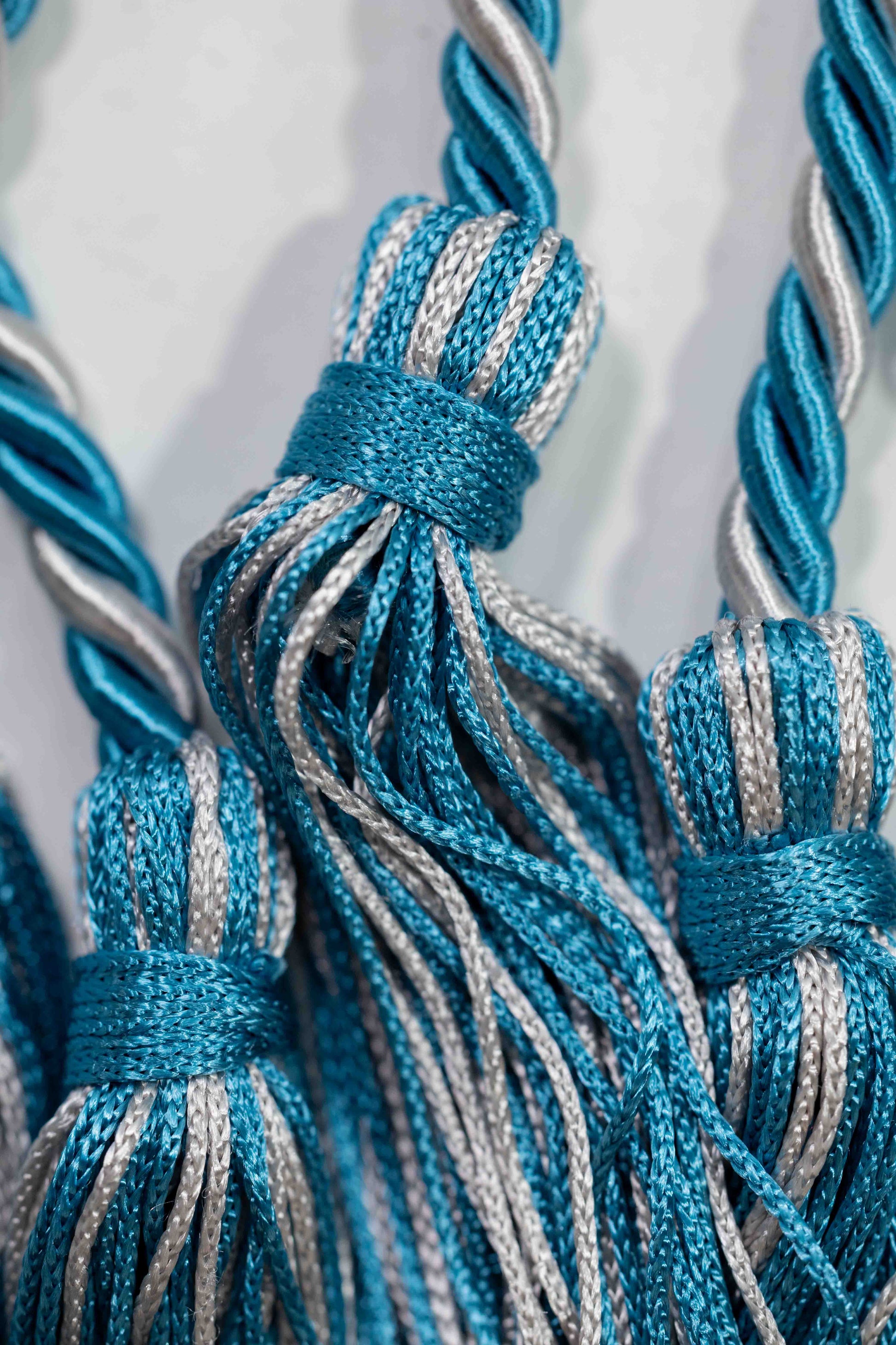 MING BLUE, MING BLUE, SILVER GRADUATION CORD, HONOR CORD