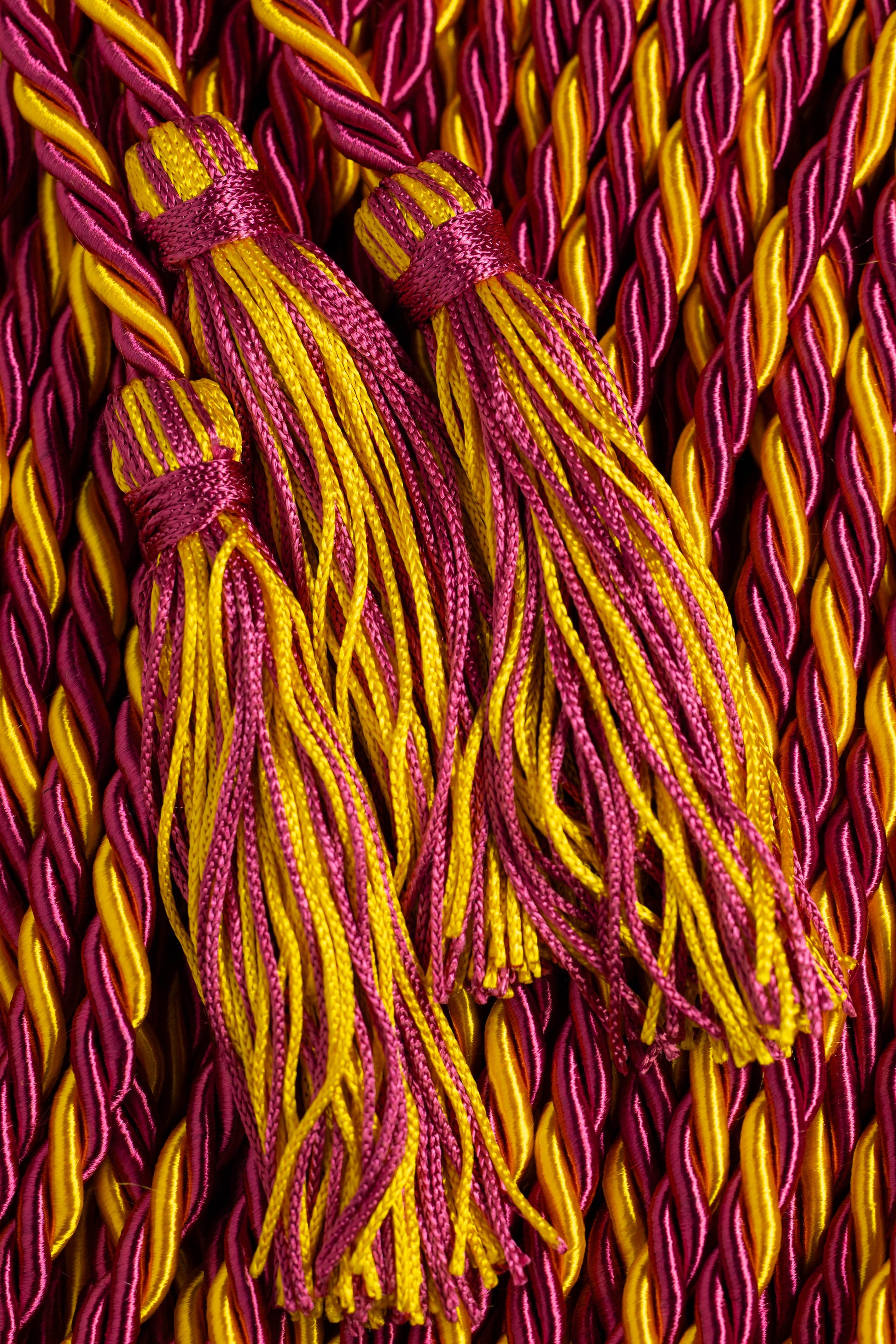 Maroon, Maroon, Gold Graduation cord, Honor Cord