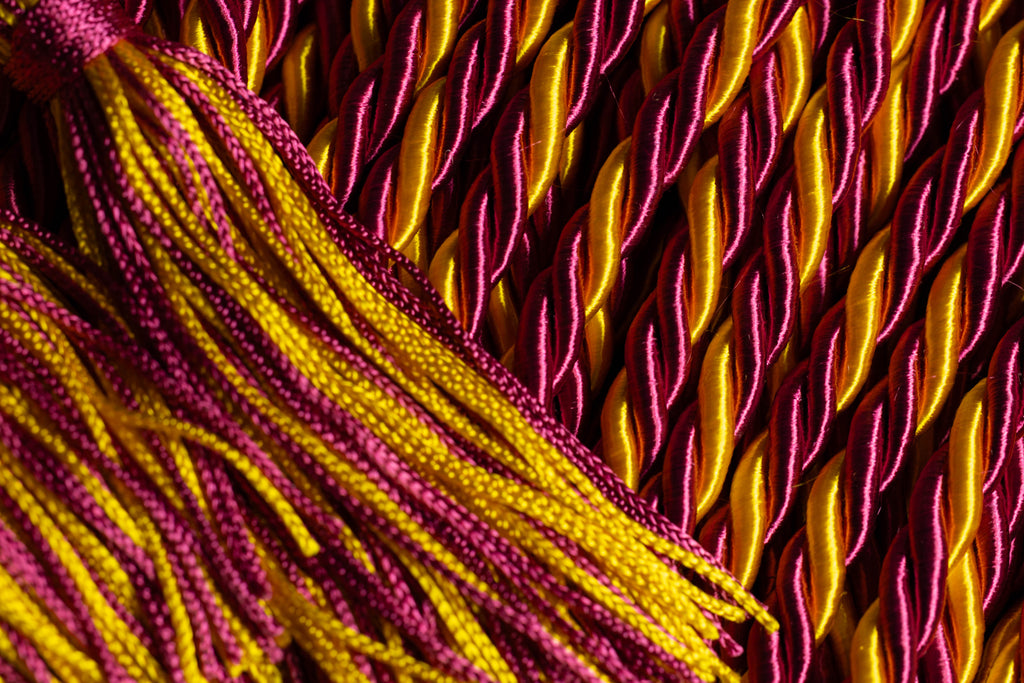 Maroon, Maroon, Gold Graduation cord, Honor Cord
