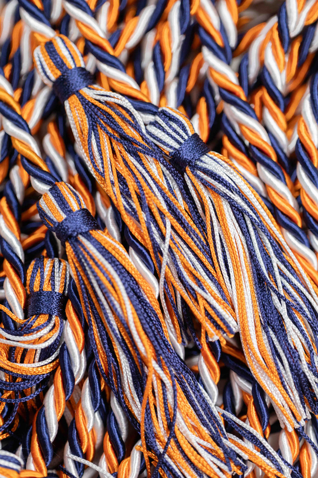 NAVY, ORANGE, WHITE GRADUATION CORD, HONOR CORD