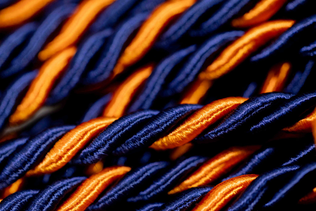 NAVY, NAVY, ORANGE GRADUATION CORD, HONOR CORD