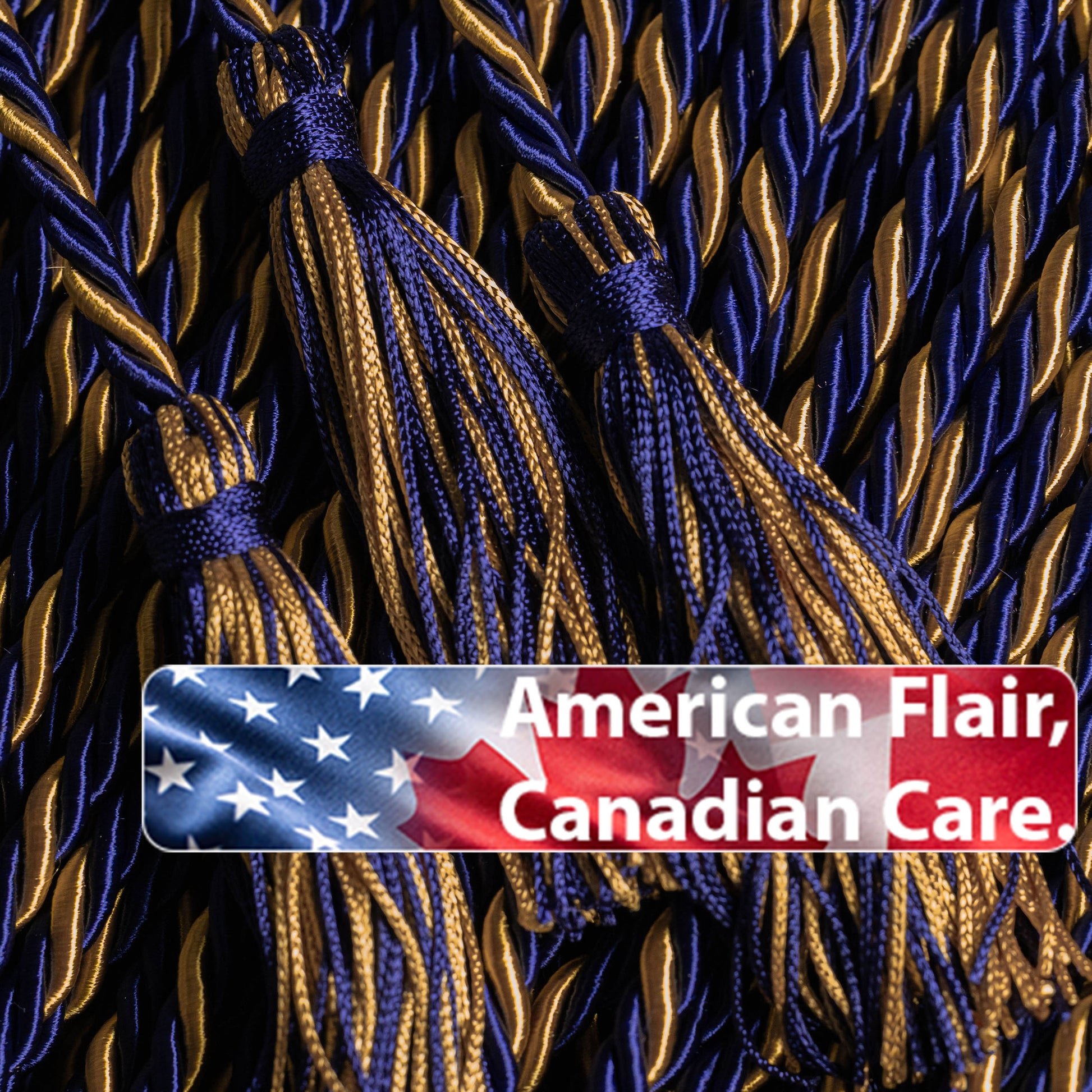 NAVY, NAVY, OLD GOLD GRADUATION CORD, HONOR CORD
