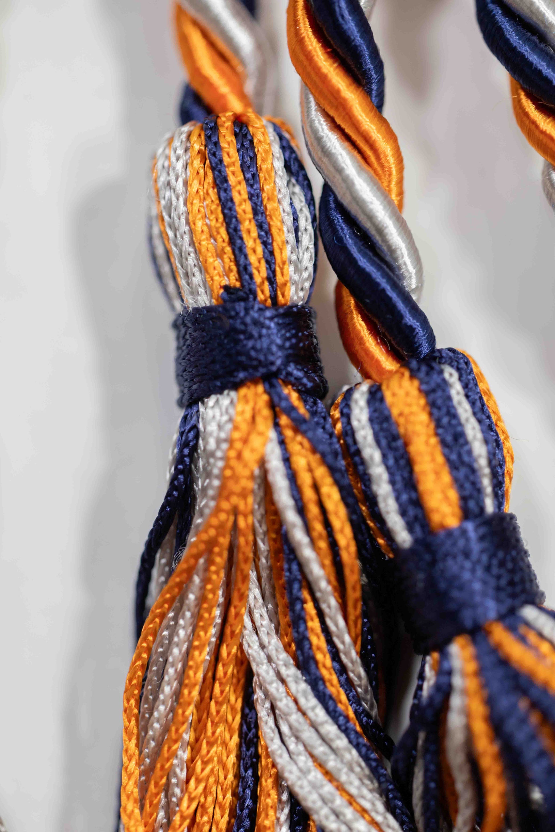 NAVY, ORANGE, PLATINUM GRADUATION CORD, HONOR CORD