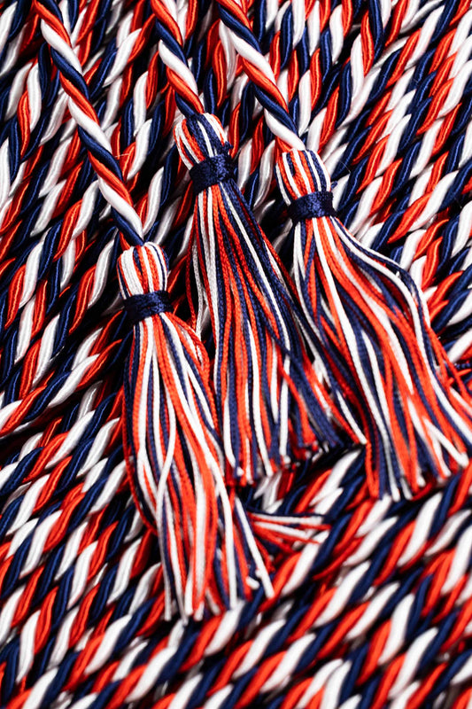 honor cord navy white red face